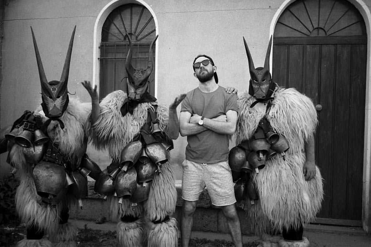 Joe with Sardinian 'Boes'