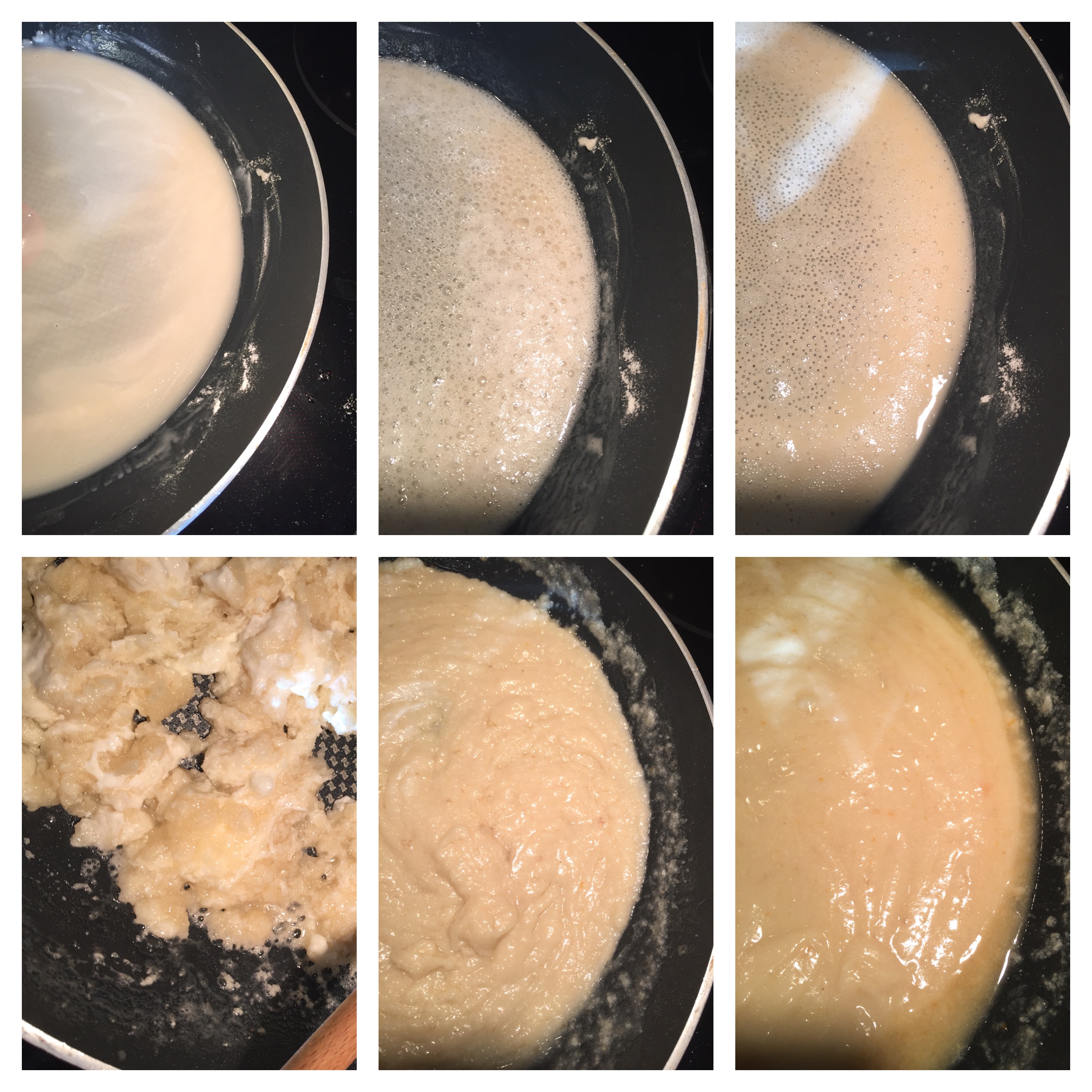 Making rántás - minus paprika - so you can see colour/consistency changes.
