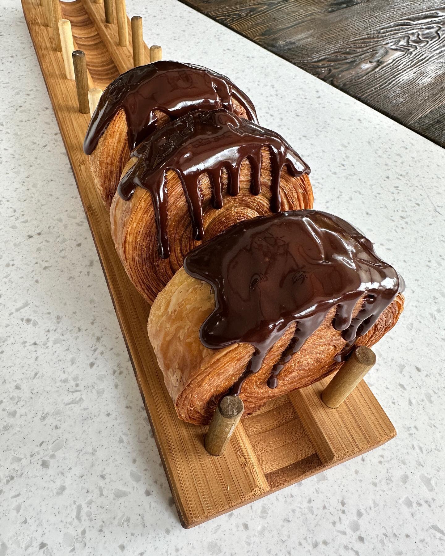 These scrumptious lovelies have been going viral on TikTok. They first appeared at Lafayette Bakery in NYC. People line up to buy the &ldquo;Croissant Supreme&rdquo; made with different flavors each month. Big excitement when they appeared in Montrea