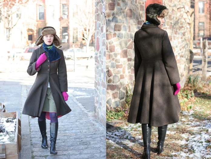 Halima coat in felted wool