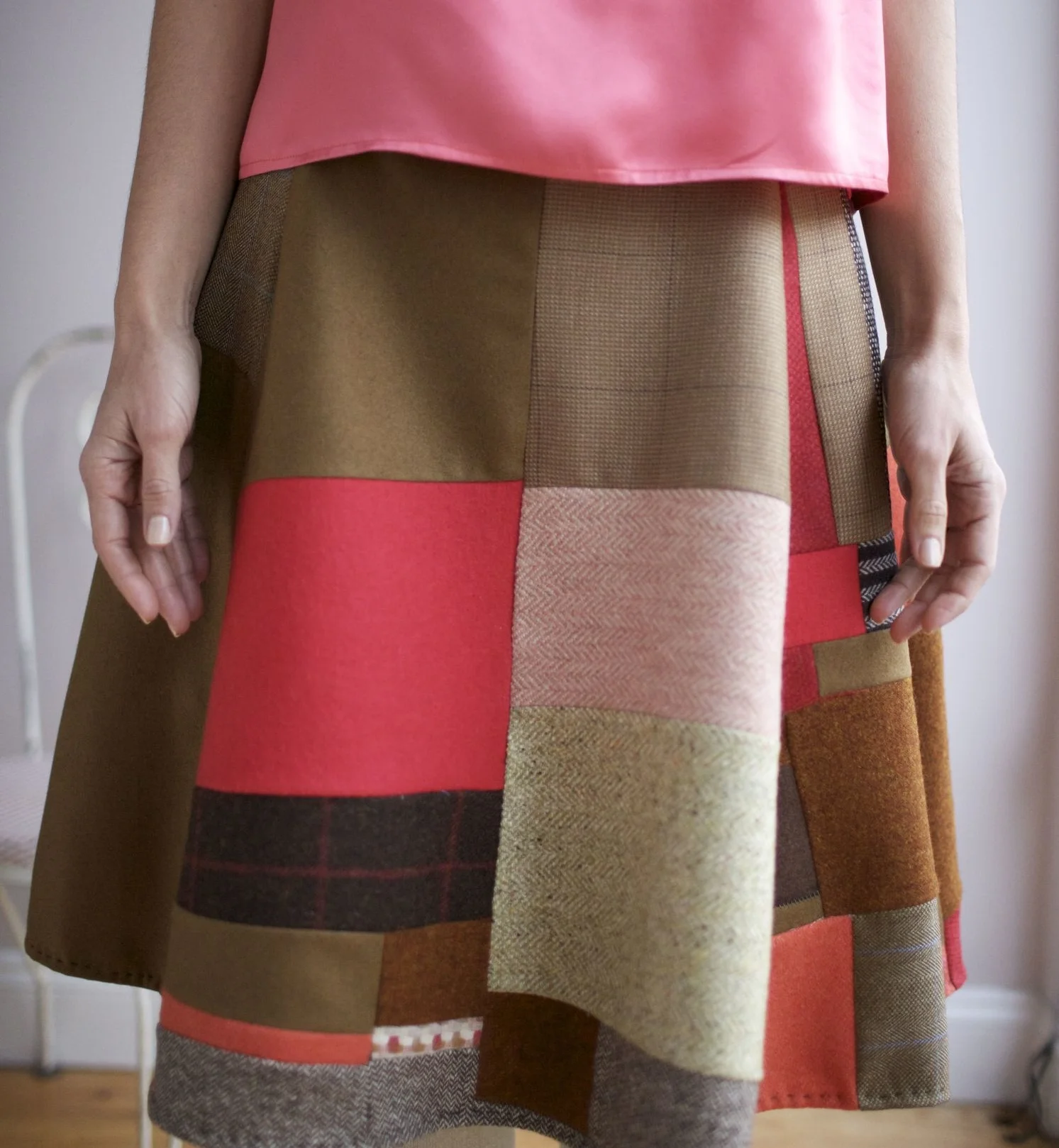 wool patch lula skirt 