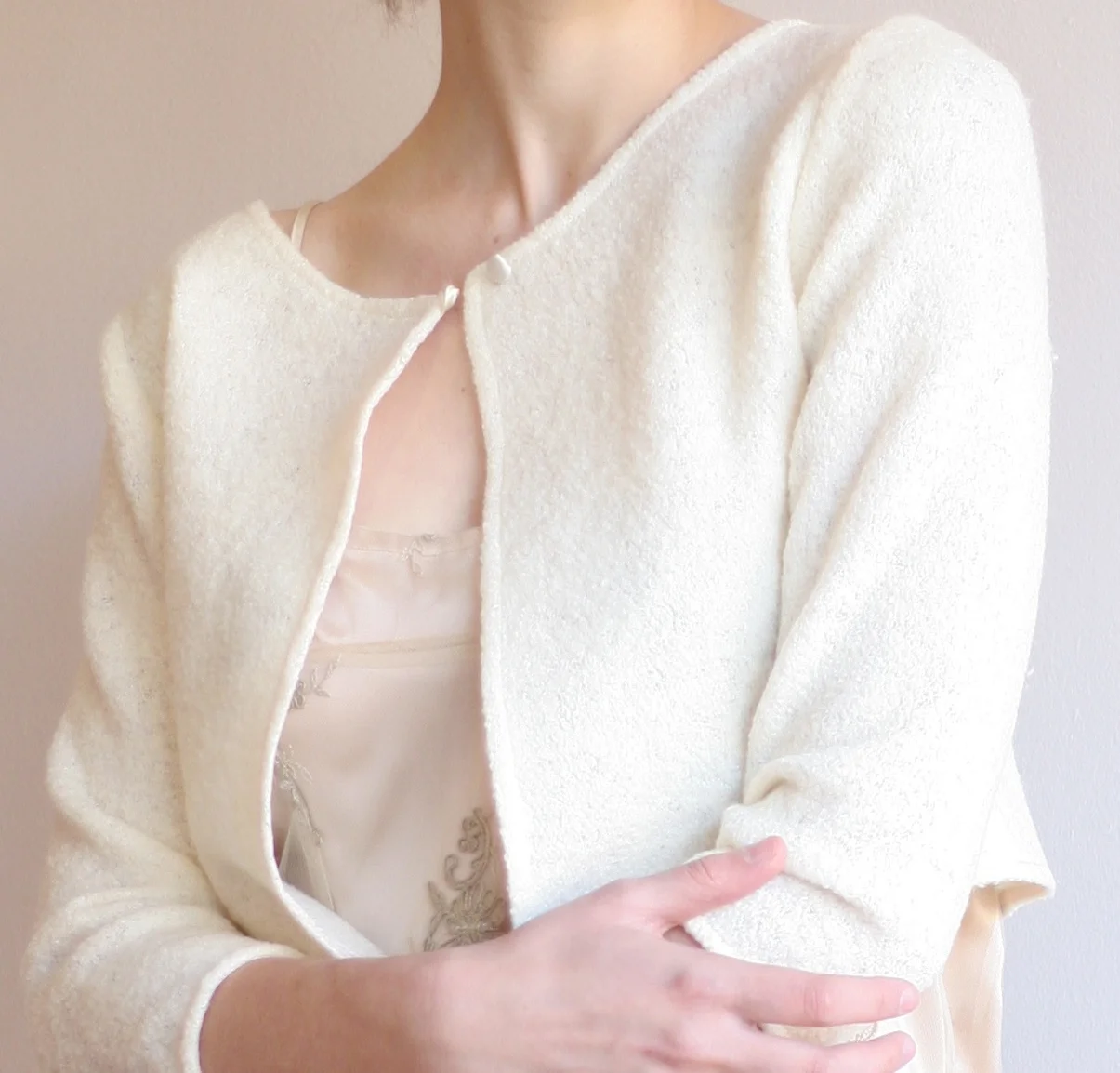 boiled wool cropped sweater