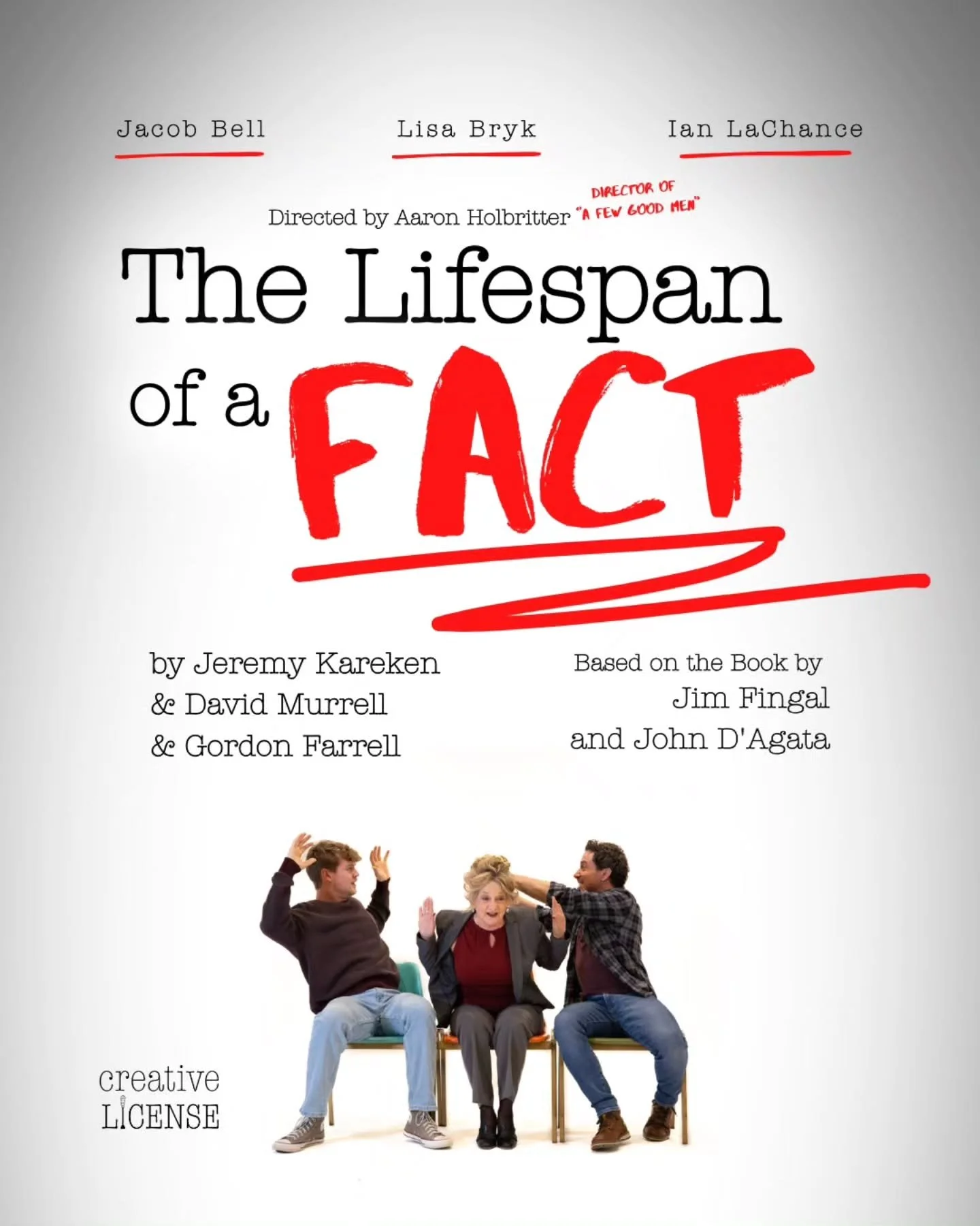 One month 'till opening! 
.
Huge thanks to @david.quinones3 for the amazing poster for our upcoming production of The Lifespan of a Fact.  Get your tickets now at the link in our bio!