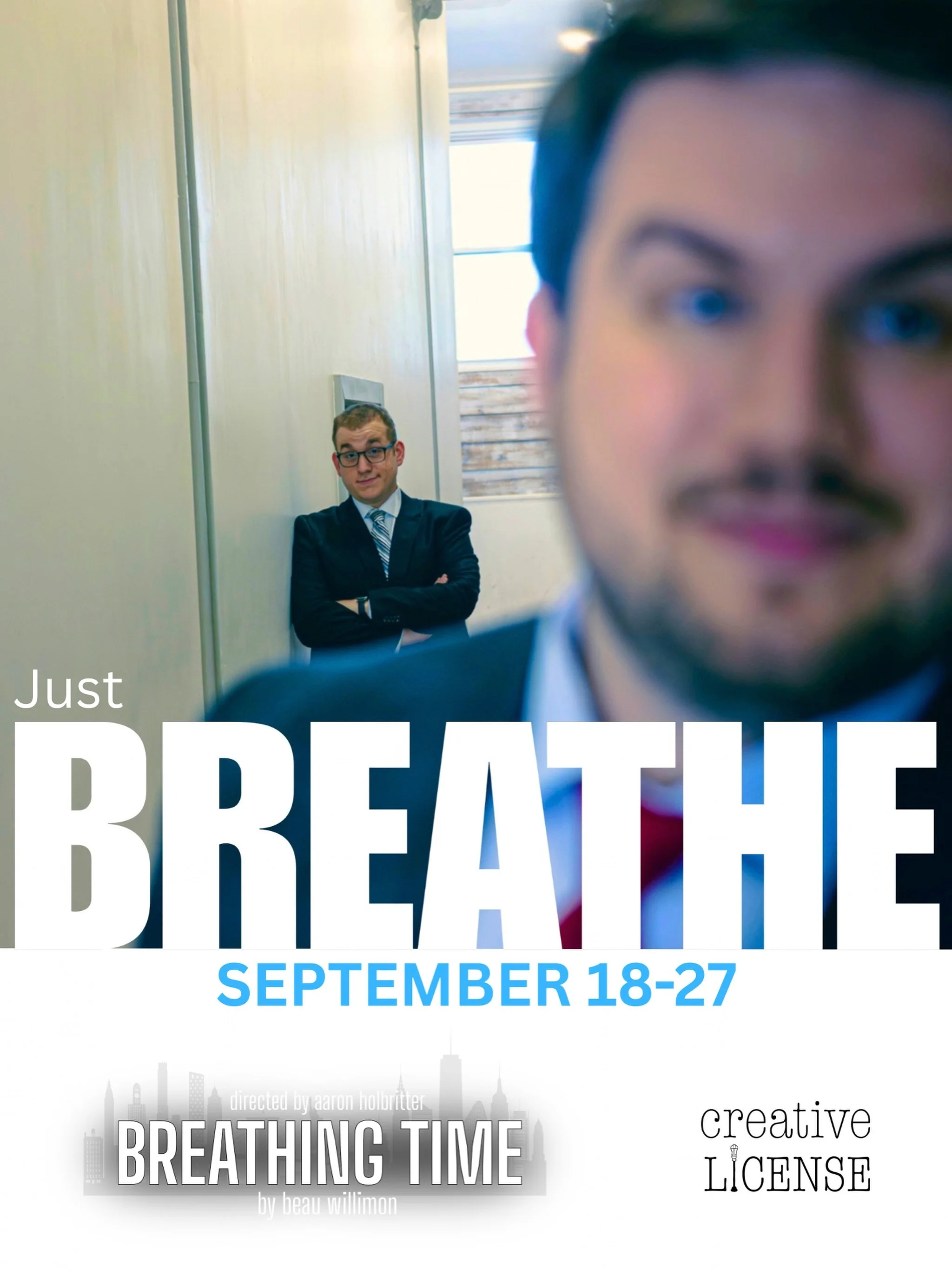 Don&rsquo;t look now but we&rsquo;re just 10 DAYS away from opening! Have you purchased your tickets yet? Link in bio.

BREATHING TIME
By Beau Willimon
Directed by Aaron Holbritter 

SEPTEMBER 18-27