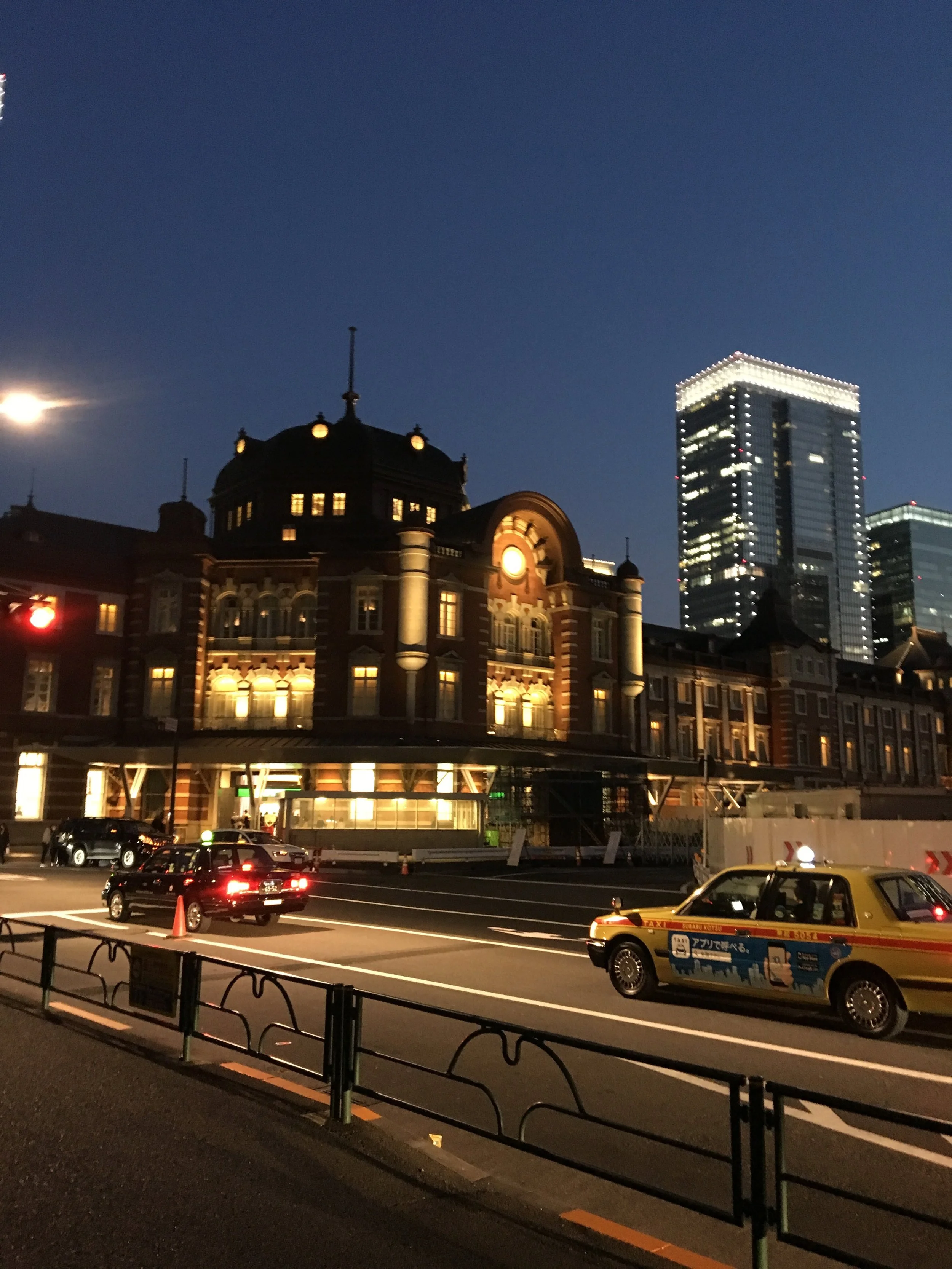 Tokyo Station at night