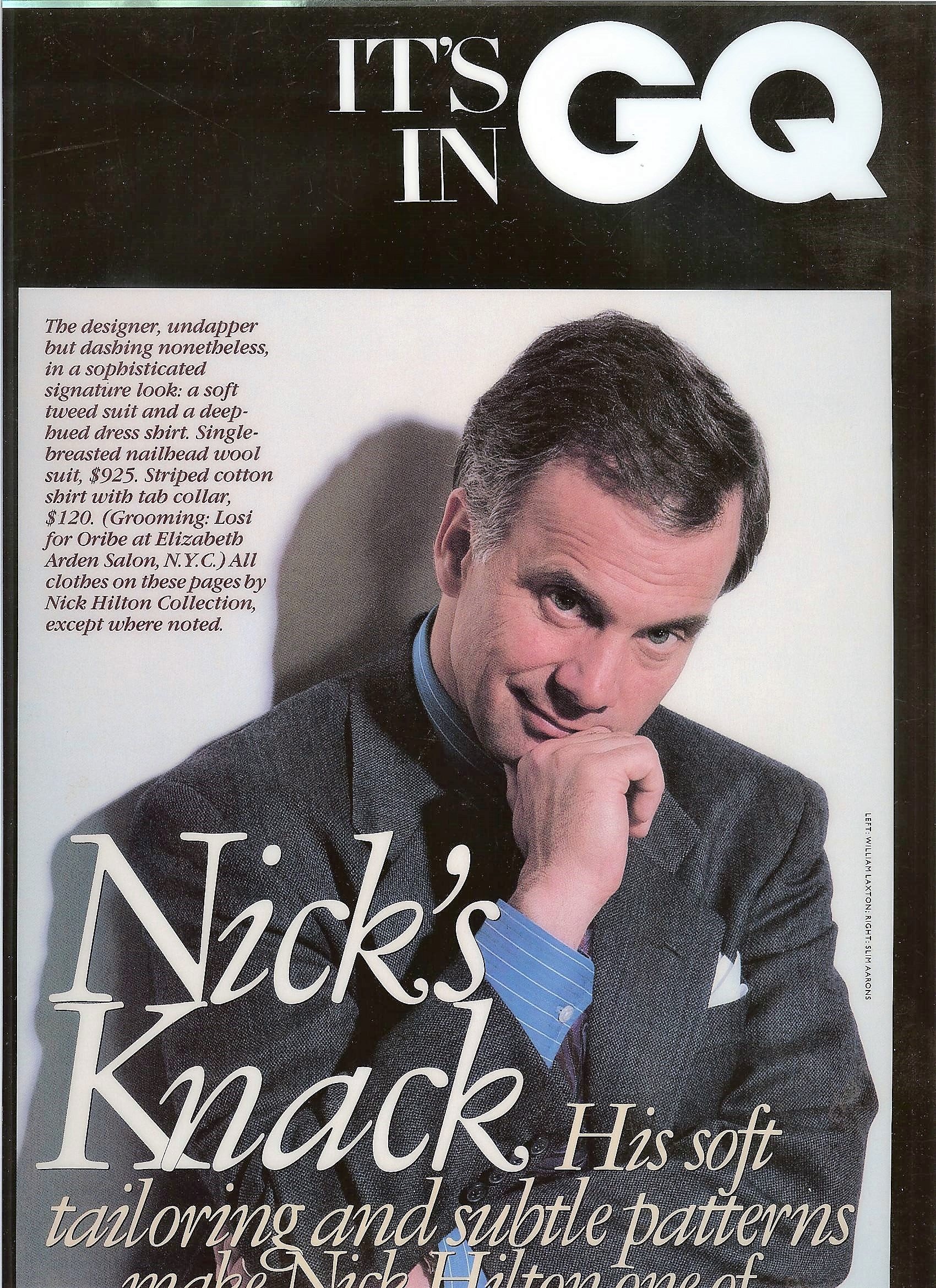 Mr. Big: 9 Pages in GQ! And that's not a wig!