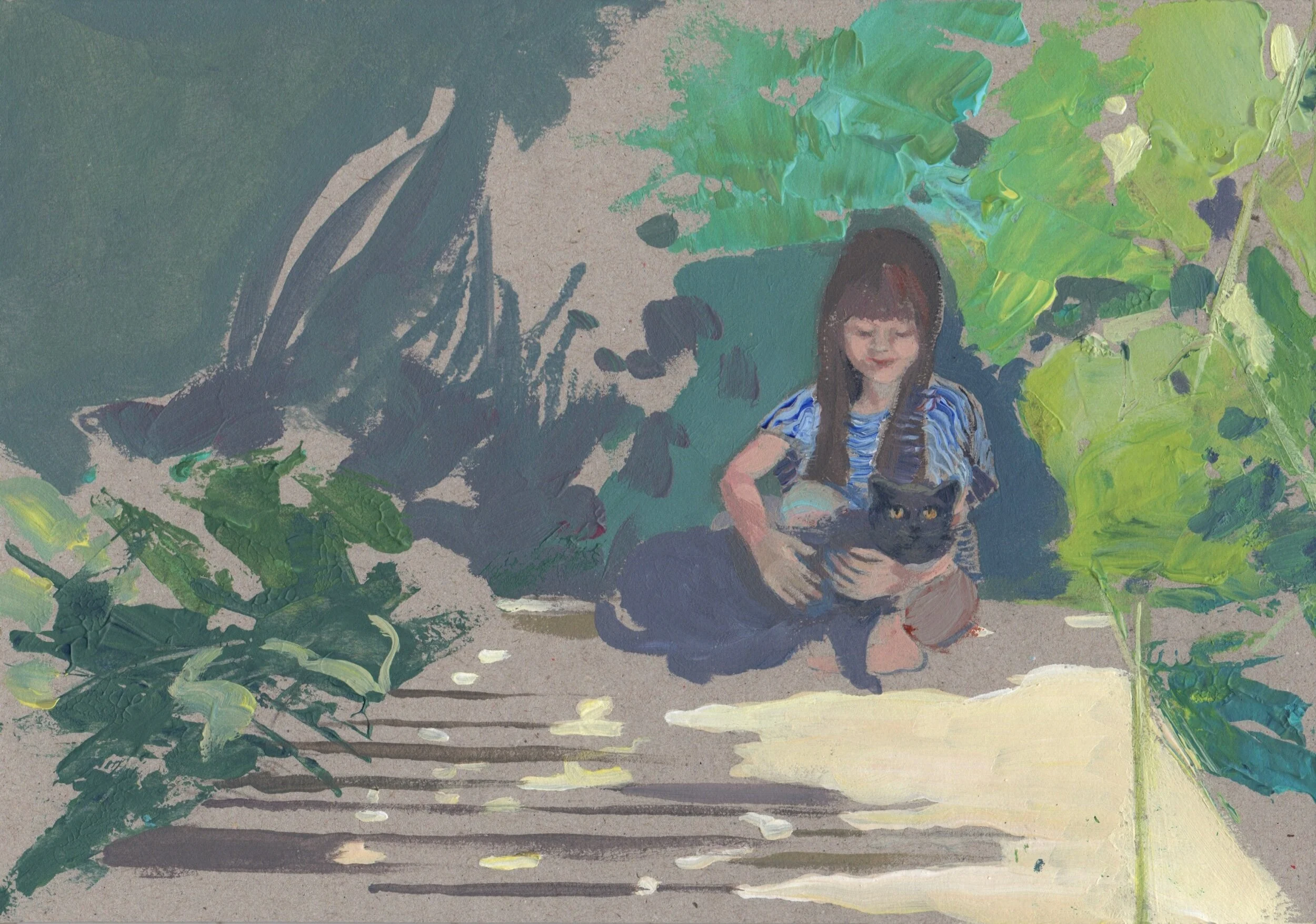 Nowy świat Daria Rzepiela, 2020 akryl na tekturze