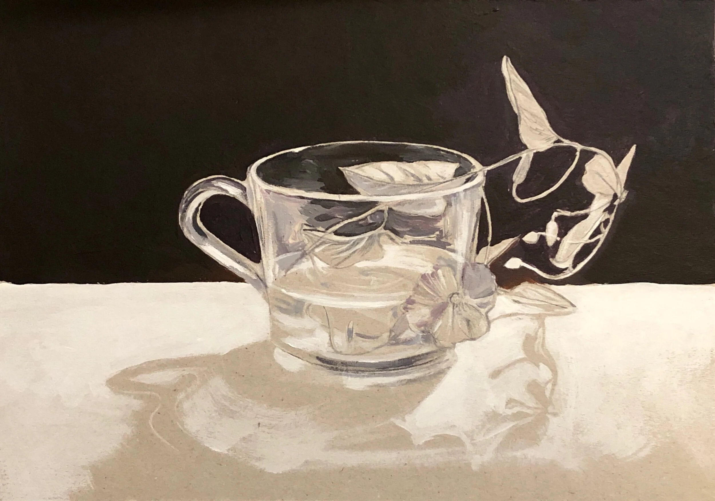 Zachód Daria Rzepiela, 2020 akryl na tekturze