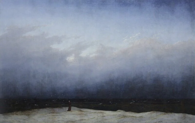 Mnich nad brzegiem morza Caspar David Friedrich 1808-1810 link Nationalgalerie der Staatlichen Museen zu Berlin