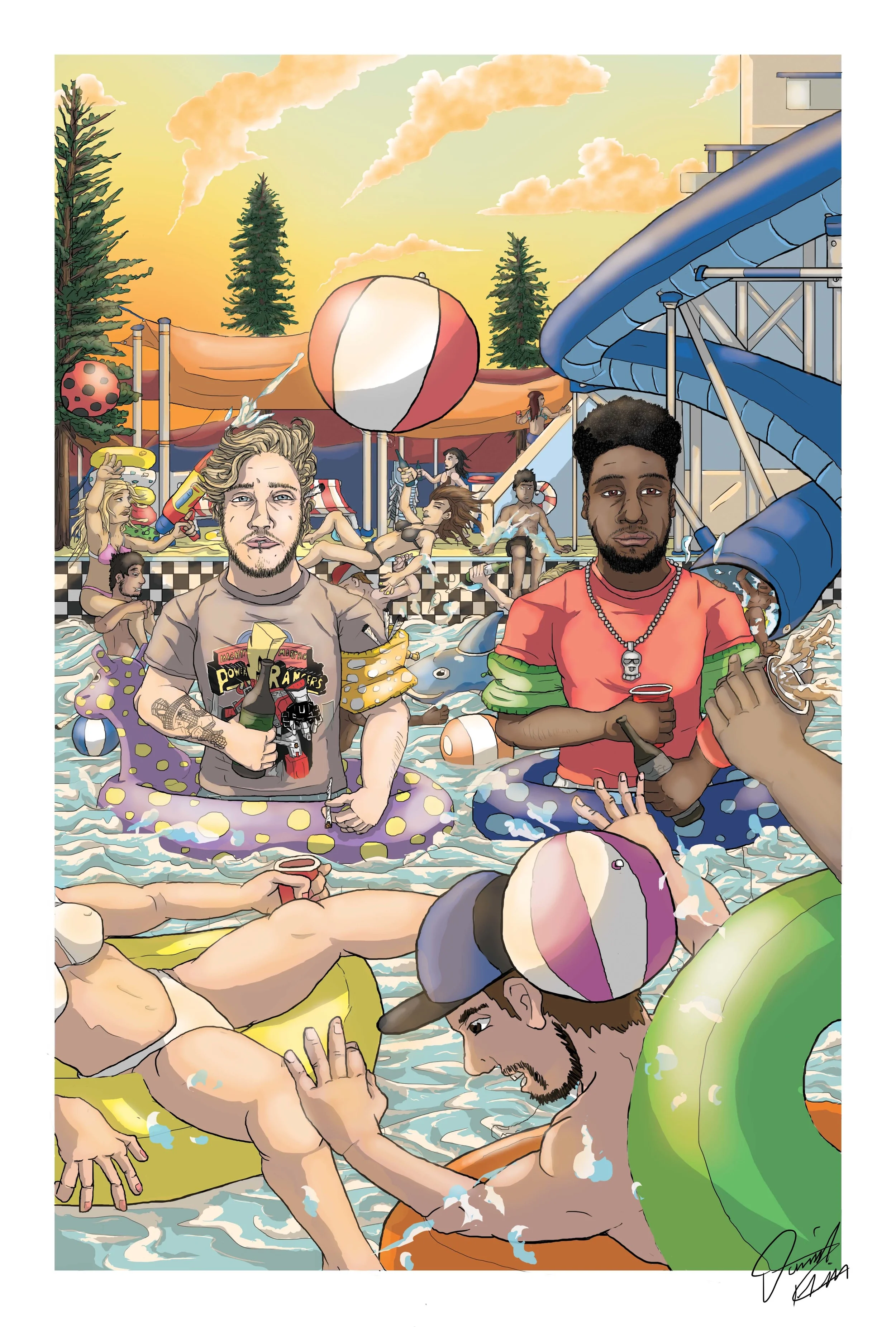 Hooligoon's New album, 'Wavepool' is out now! physical copies will include the poster acting as the cd cover art!!