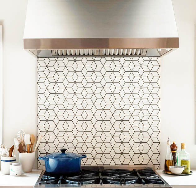 But, just in the stove backsplash area (like this).