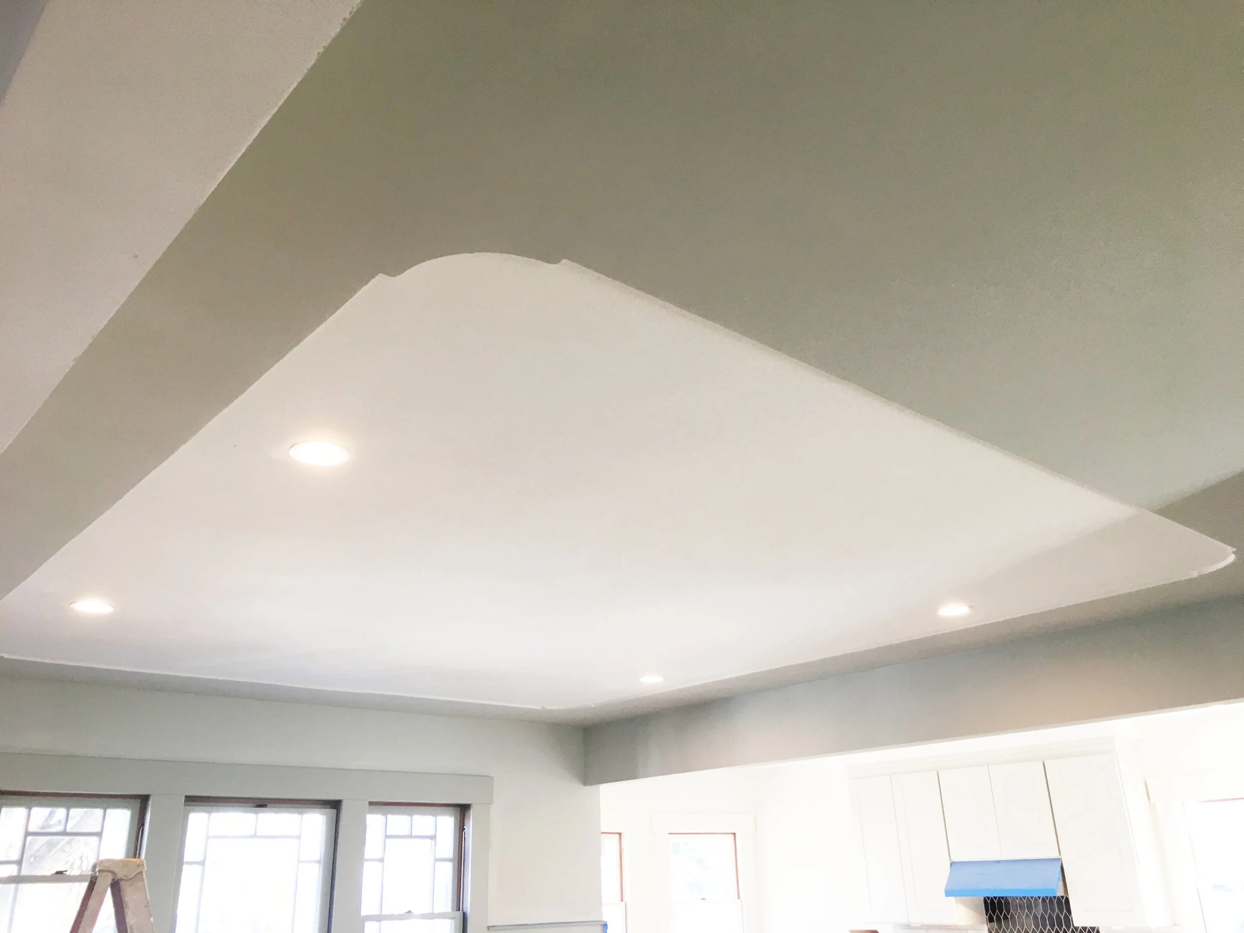 And here is the painted cove ceiling. I'm dying!