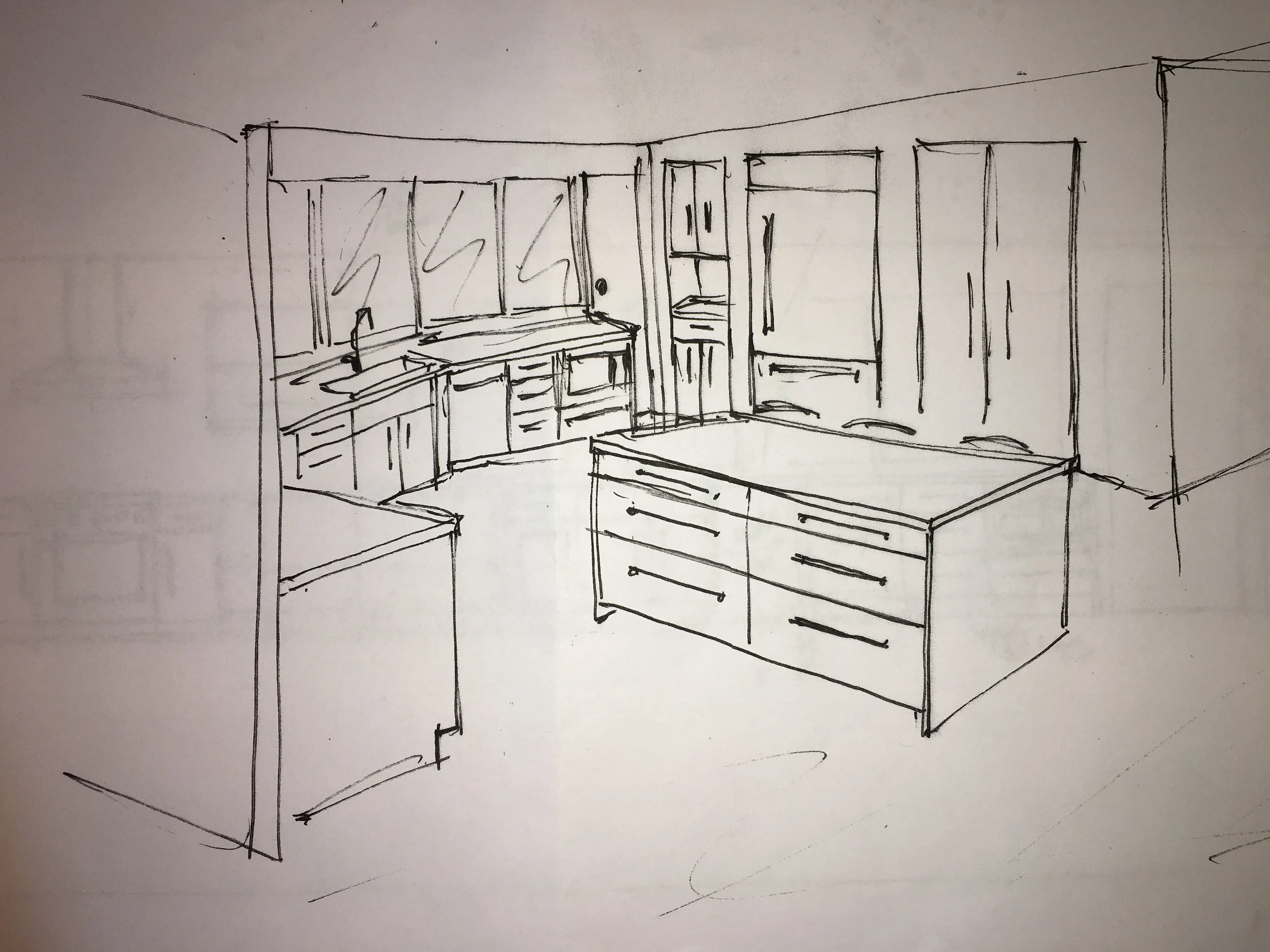 Here's the drawing of the kitchen.