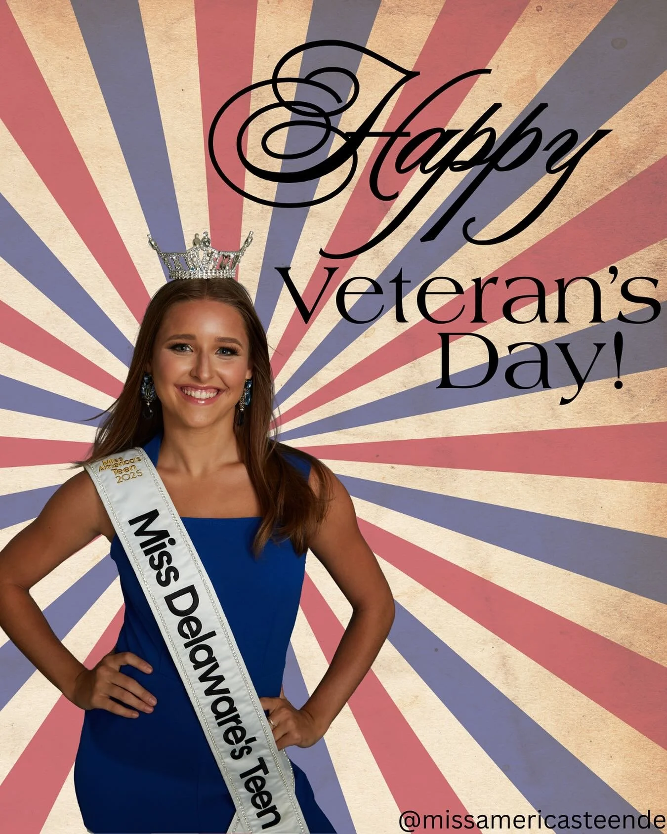 Honoring the valor and sacrifice of America&rsquo;s veterans today and always. Your service will never be forgotten. 🇺🇸 #VeteransDay

#MissDelaware #MissDelawaresTeen #MissDeOrg #MissAmerica #MissAmericasTeen #AveryEileen  #OfficiallyHer #MAO #MDSO