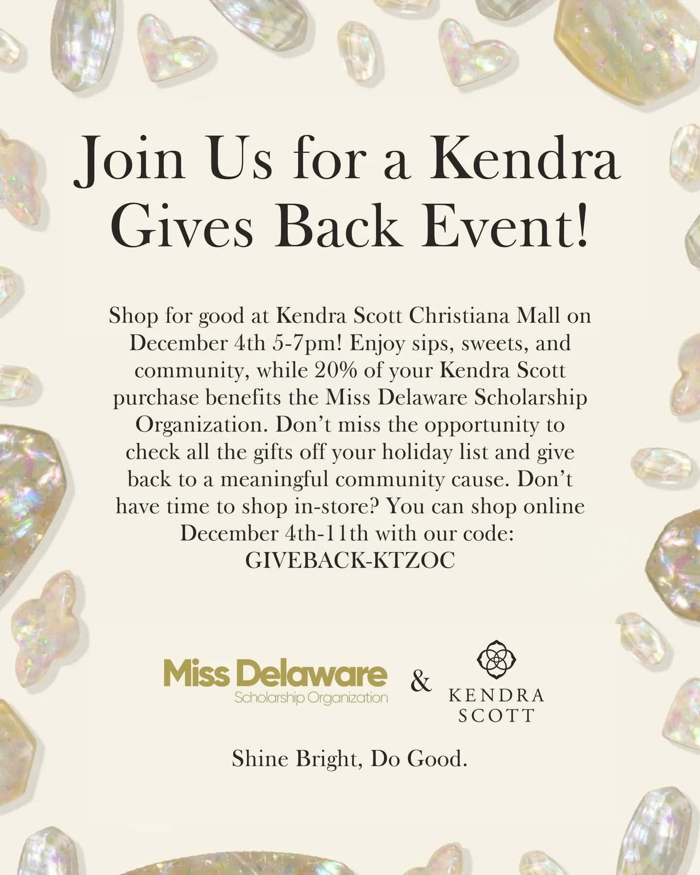 Mark your calendars &amp; plan to shop for good this holiday season!