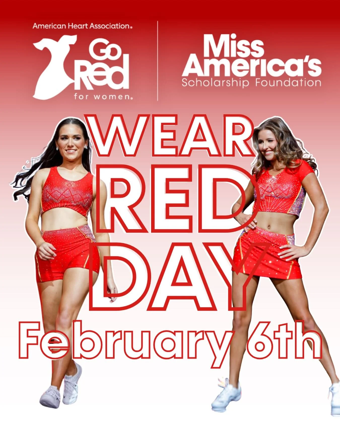 ❤️ February is Heart Month, and this Thursday, February 6, we&rsquo;re wearing red for a reason.

National Wear Red Day is a powerful reminder to raise awareness for heart disease &mdash; the leading cause of death for women. The Miss America Opportu