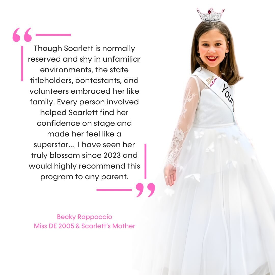 We can't wait to see our 2026 Young Diamonds have their own superstar moment on the Miss Delaware stage this June! For more information, or to sign up, please visit MissDE.org/Young-Diamonds 🩷✨