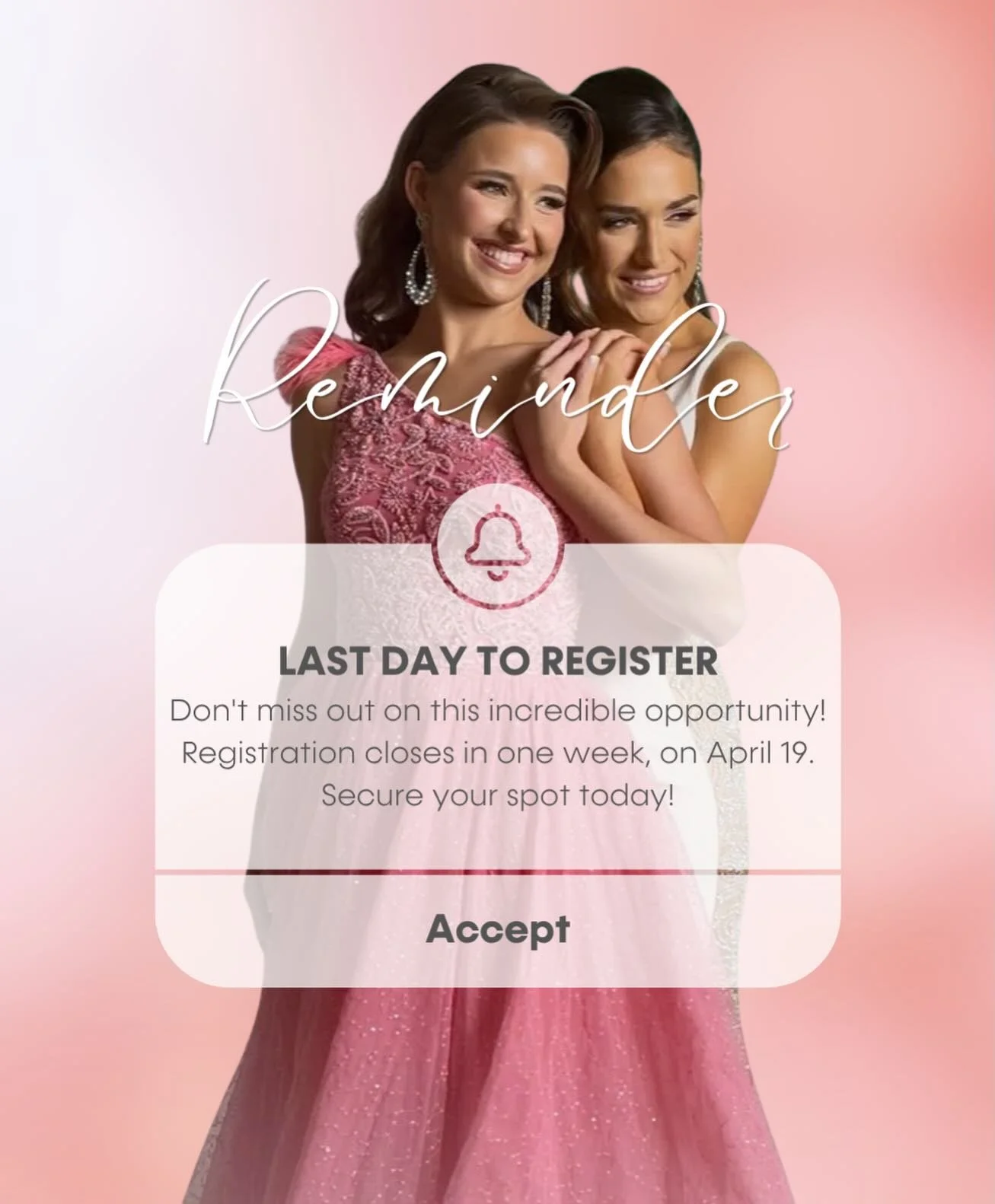 85 years of opportunity. And your story could be next ✨

There is just one week left to register for Miss Delaware and Miss Delaware&rsquo;s Teen. If you have been thinking about taking that first step, this is your moment! Visit MissDe.org/Join-Us f