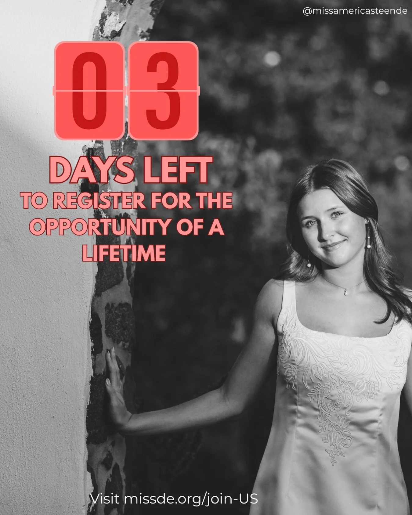 Only 3 days left! Join us now! Type missde.org/join-us into your URL and register now! Contact us with questions 💗💞💓

#MissDelaware #MissDelawaresTeen #MissDeOrg #MissAmericasTeen  #OfficiallyHer