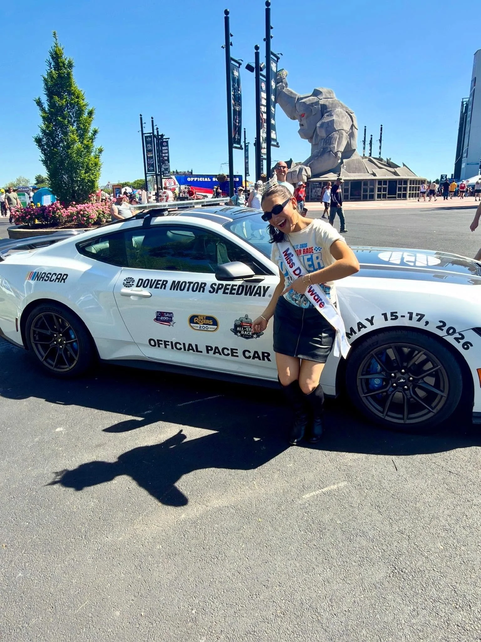 🏁 All Star Weekend Day Two! 🏁 

I had such a fun time watching the Bet Rivers 200 today and hanging out with all the race fans! See you tomorrow for the All Star Race! 

Tan: @shadesof.nude 

#nascar #allstarrace #missdelaware #missamerica #monster