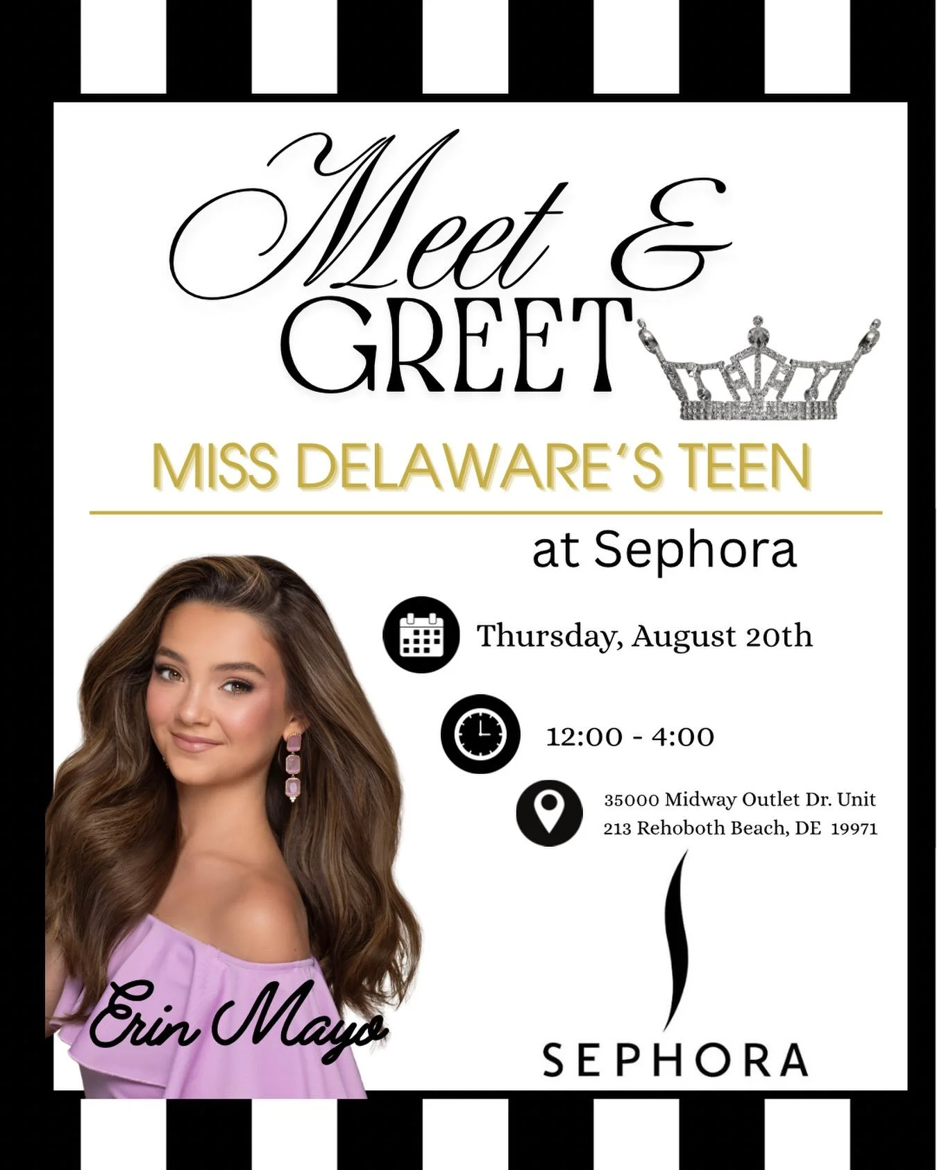 Meet me at @sephora on Thursday! 🤍🖤