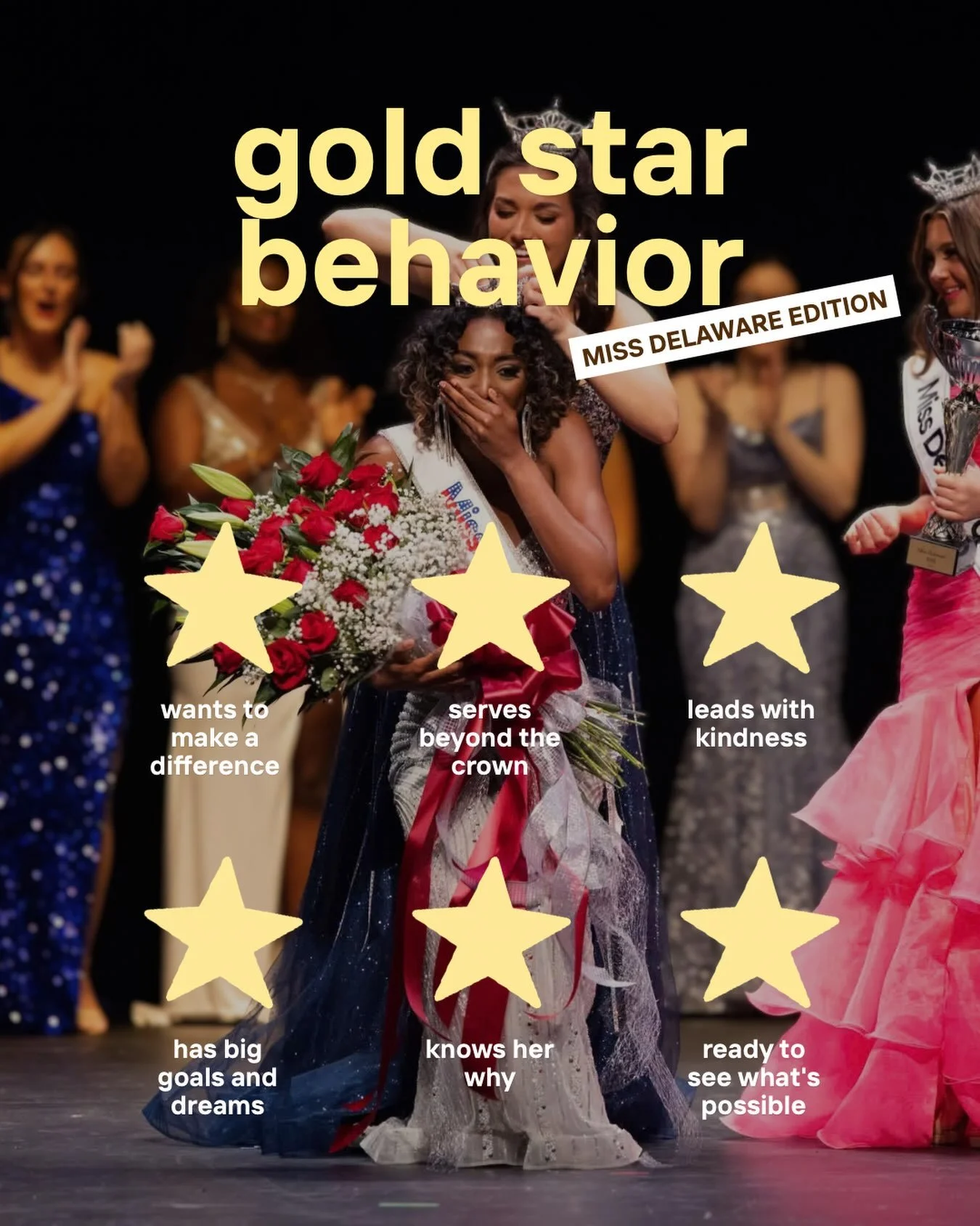 Consider this your sign to go for it ⭐

The confidence, the community, the friendships, the opportunities. It all starts with taking that first step.

Think you might be a future Miss Delaware? There&rsquo;s only one way to find out.

Explore the opp