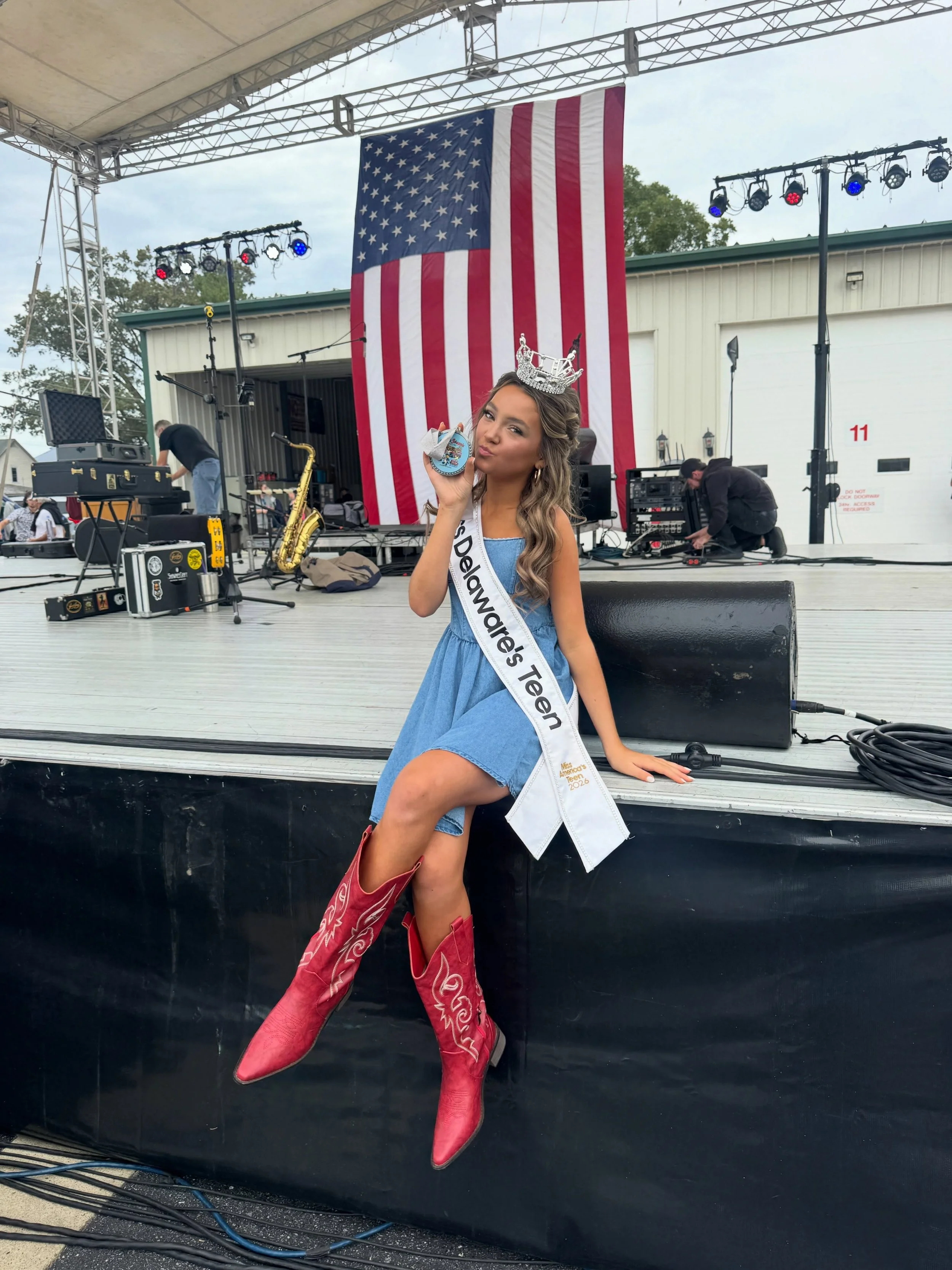 2nd place at the Scrapple Sling!!!! 🏅 I had such a great day today at the Apple Scrapple Festival and was so honored to be invited with other officials to compete in the Scrapple Sling! 🍎🐷 I love meeting everyone in Bridgeville! Thank you for havi