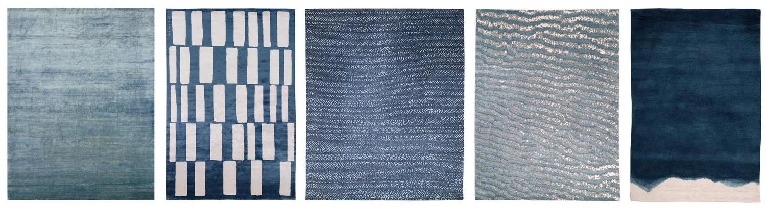  Solid Silk Coco Drum Dots Fishskin Blue Dip Dyed Indigo