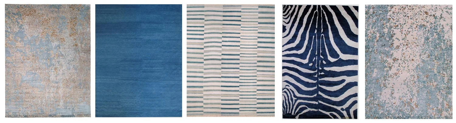  Capri Solid Wool Kilim Indigo Zebra Indigo Inverness