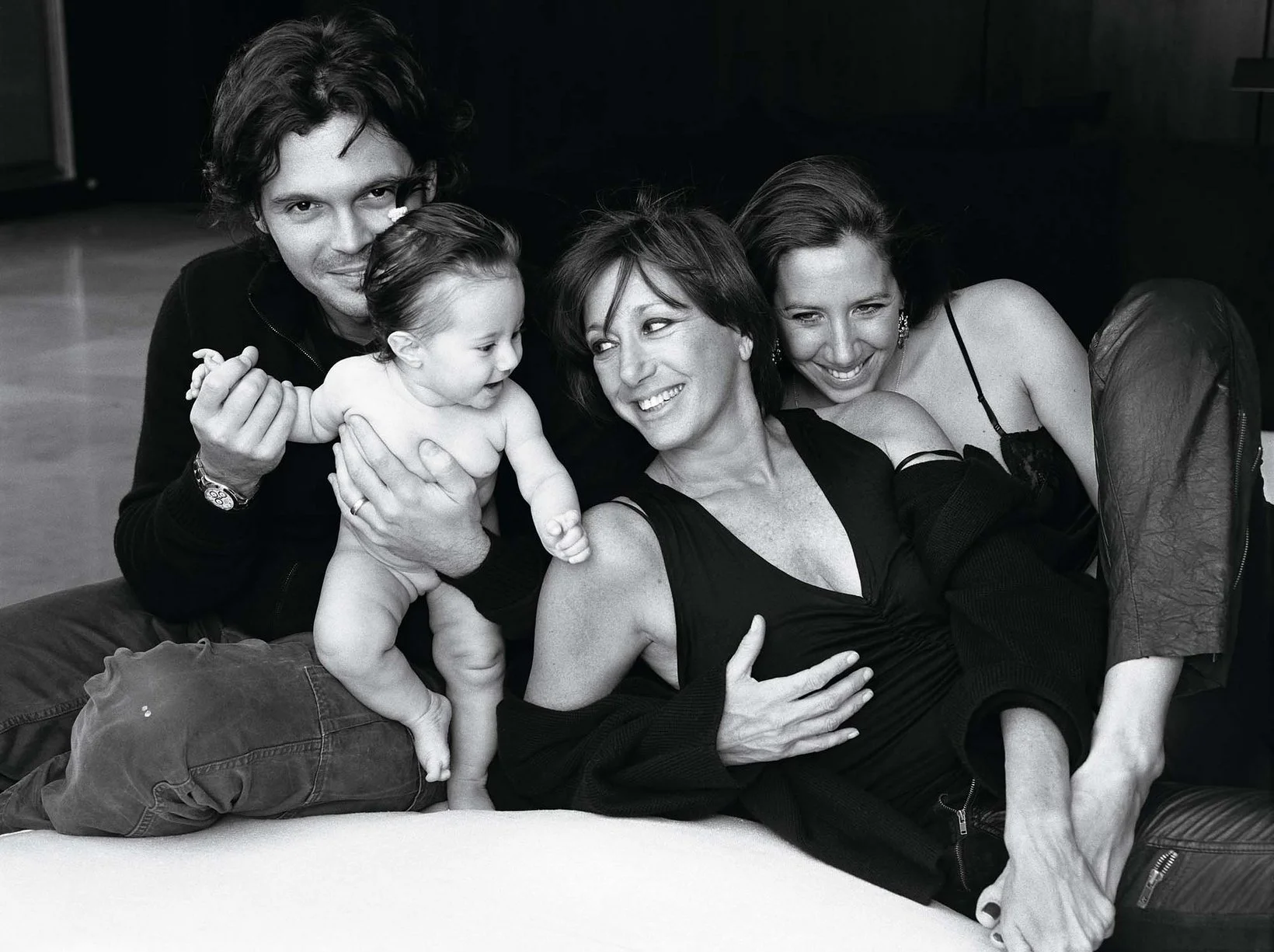 Donna Karan with her daughter Gabby, son-in-law, Gianpaolo De Felice, and granddaughter Stefania