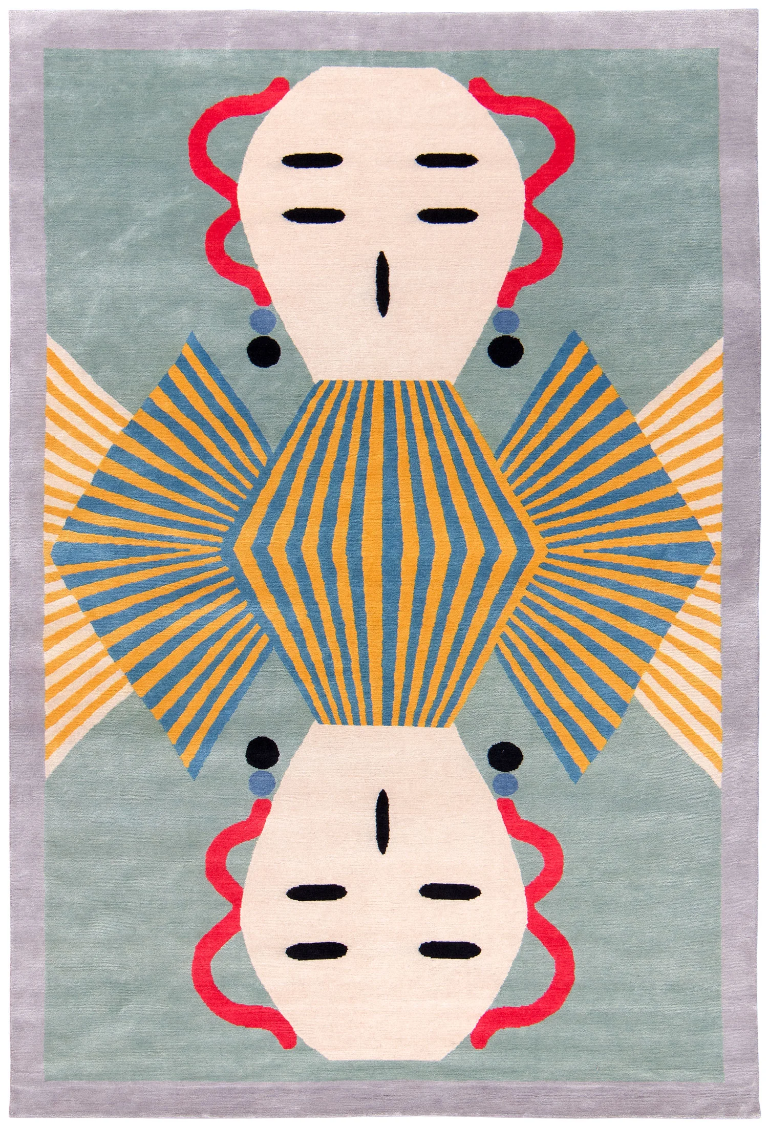 Dhading - 6' x 9' - silk and wool twill