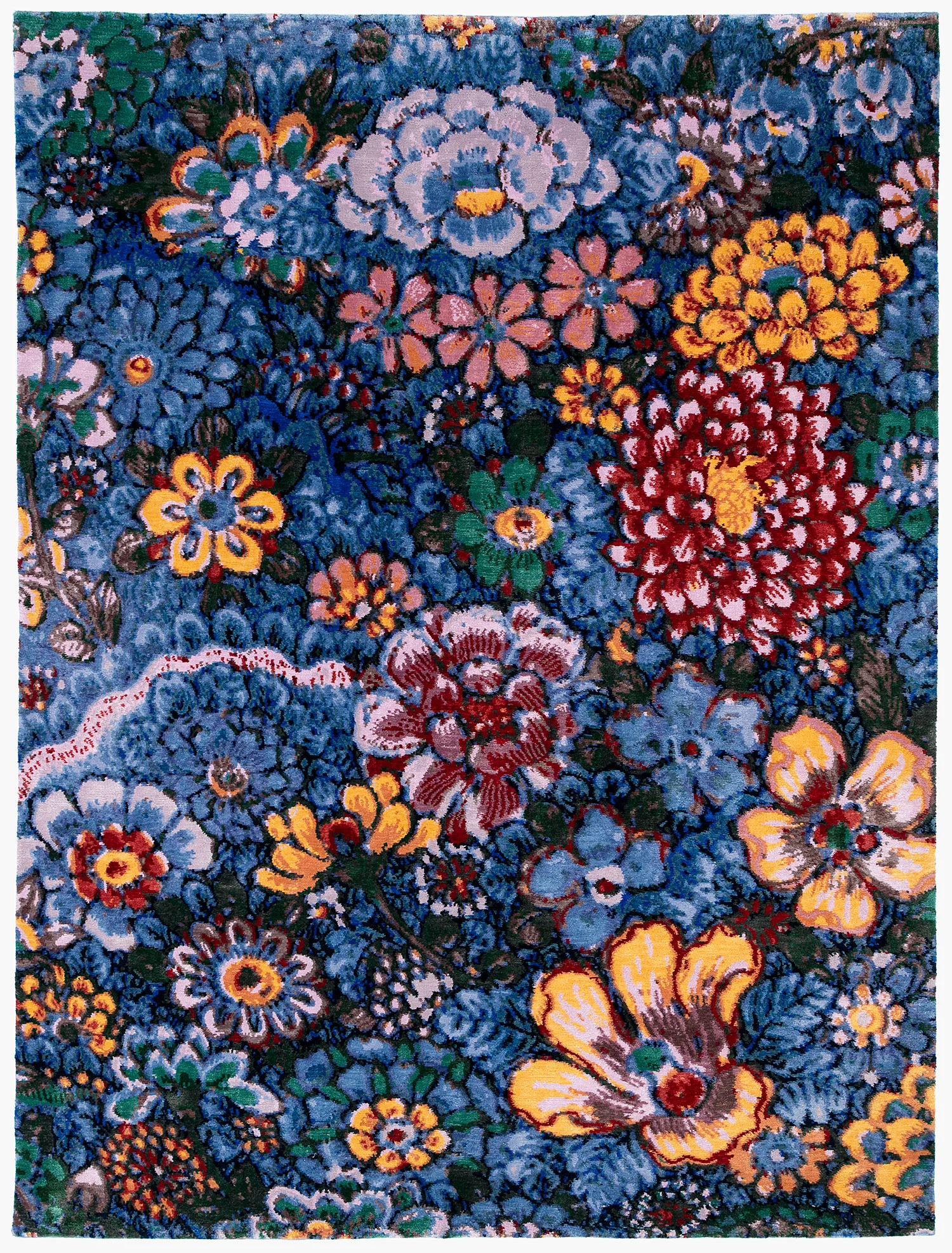 Ten Thousand Flowers, silk 5' x 7'
