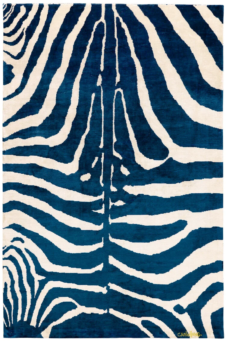 Zebra Indigo — Joseph Carini Carpets