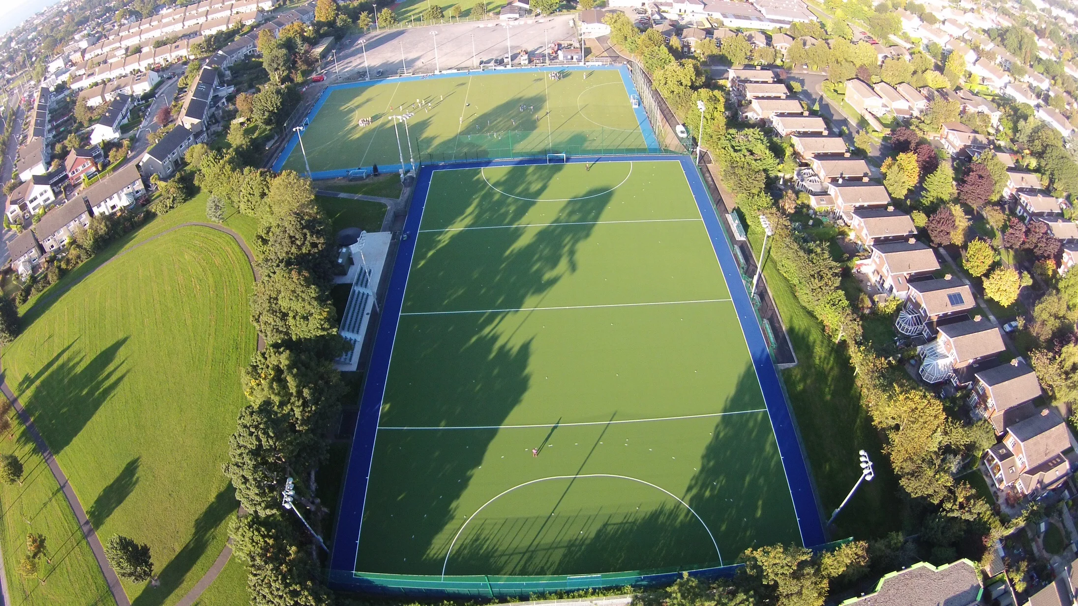 Birds eye view of the pitch