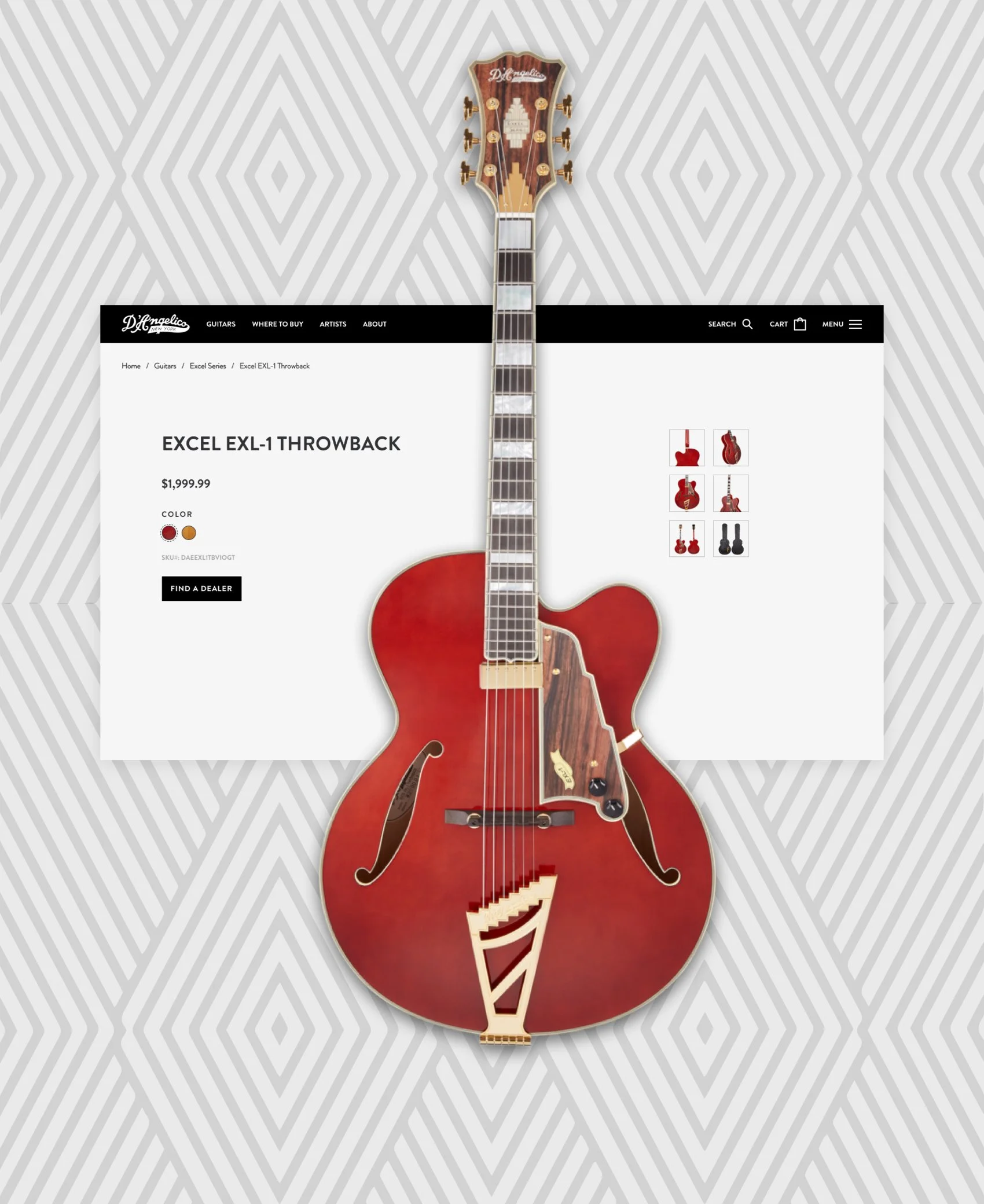 D'Angelico Website Design