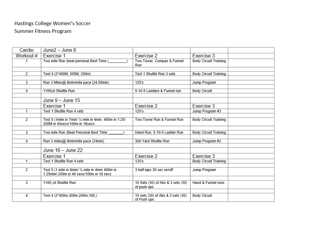 15 Minute Womens College Soccer Summer Workout Plan for Push Pull Legs