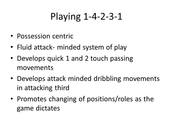 Positional Roles - With and without possession Roles