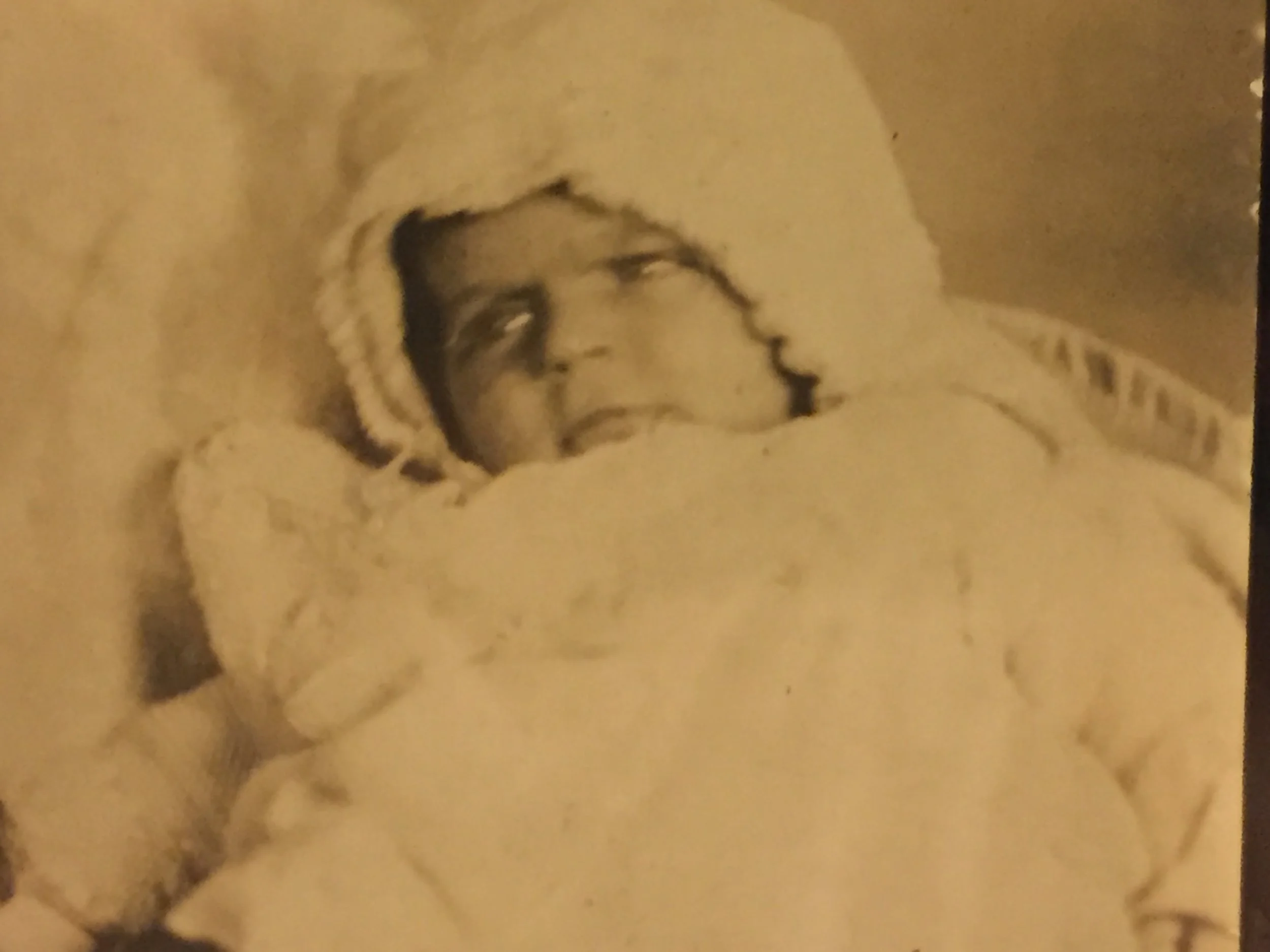 The only baby picture we have of our Mom, Mary, from 1930.
