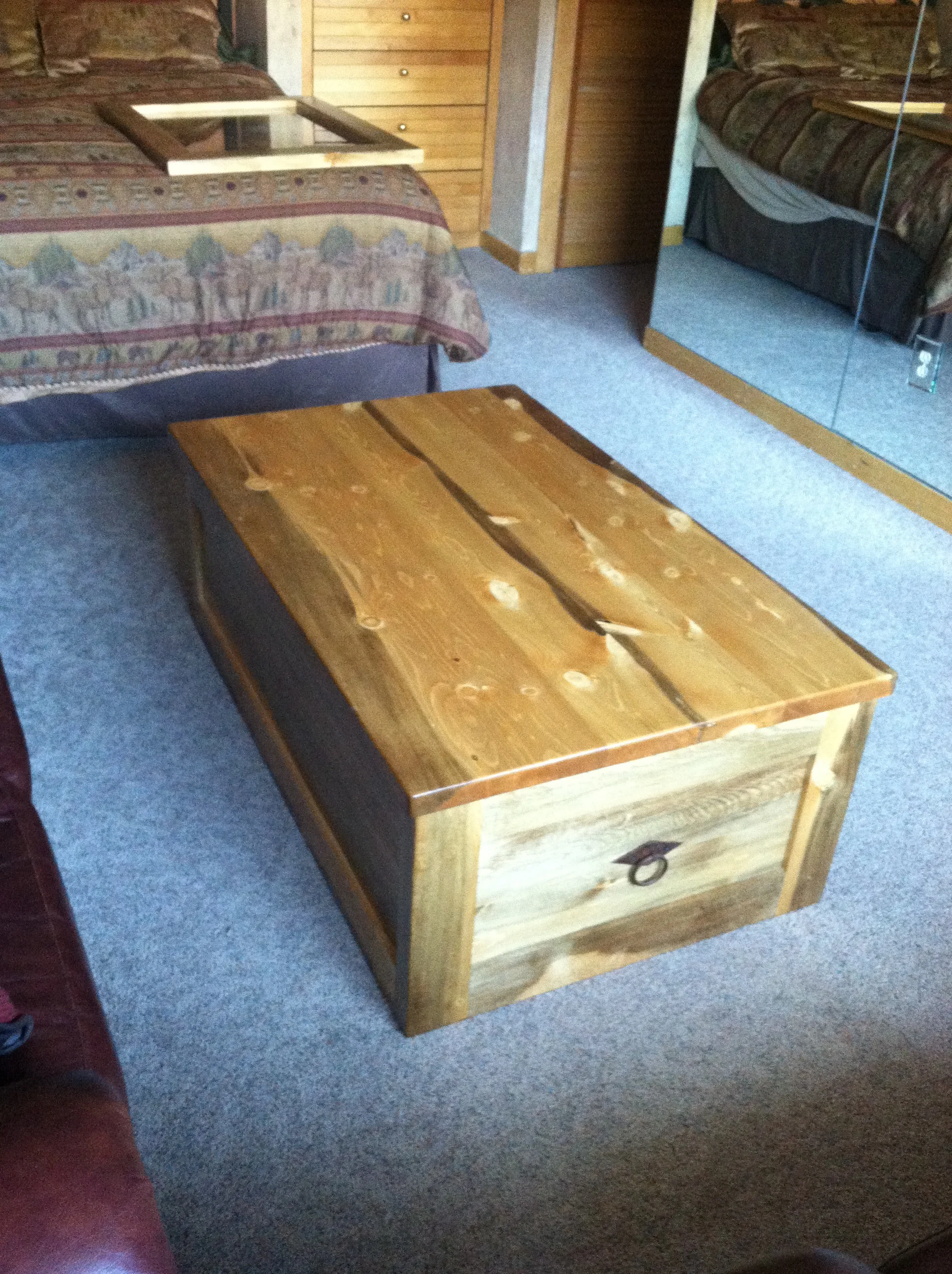 BKP Storage Chest/Coffee Table with custom metal handles