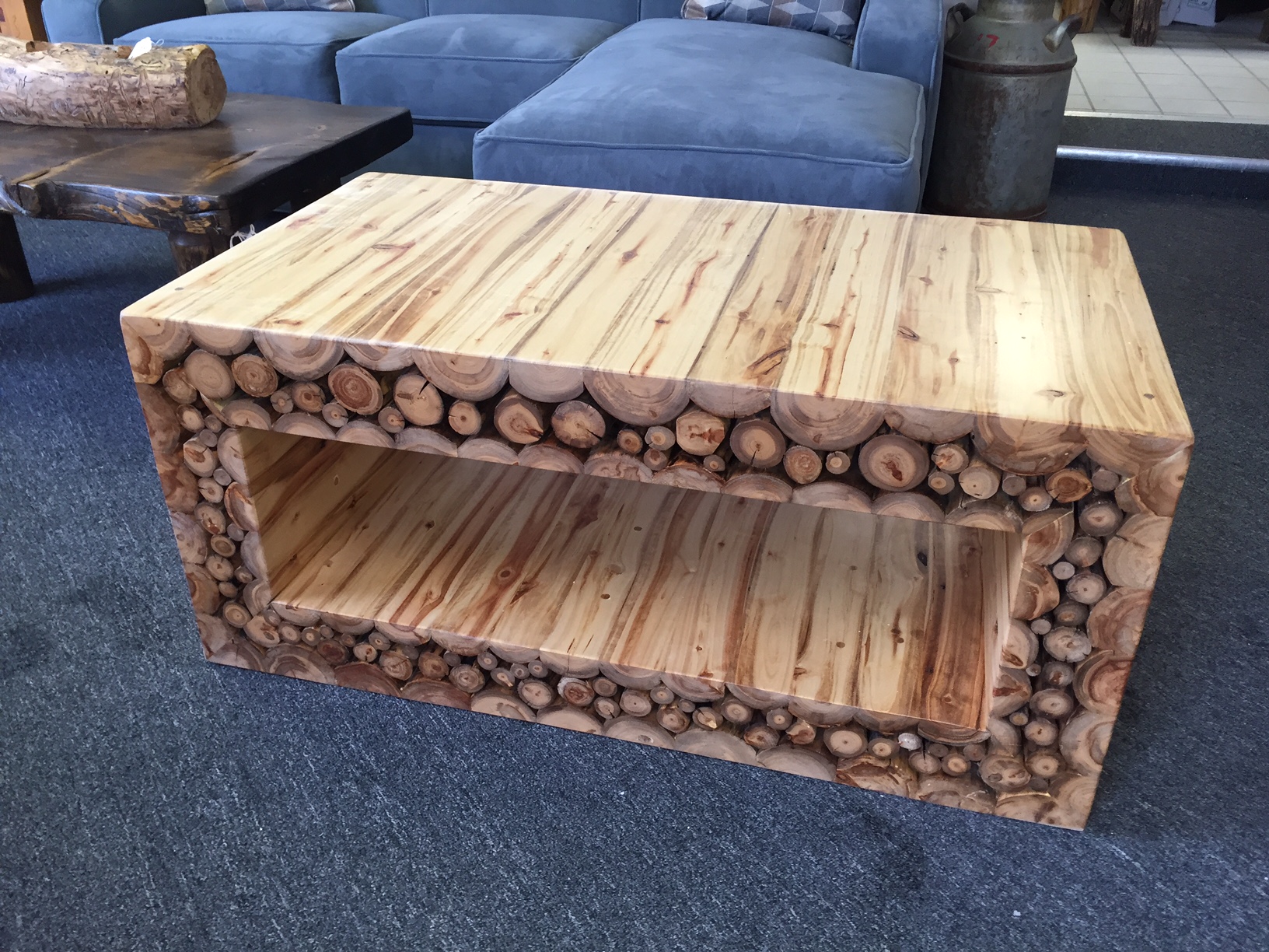 Modern Aspen Log Coffee Table