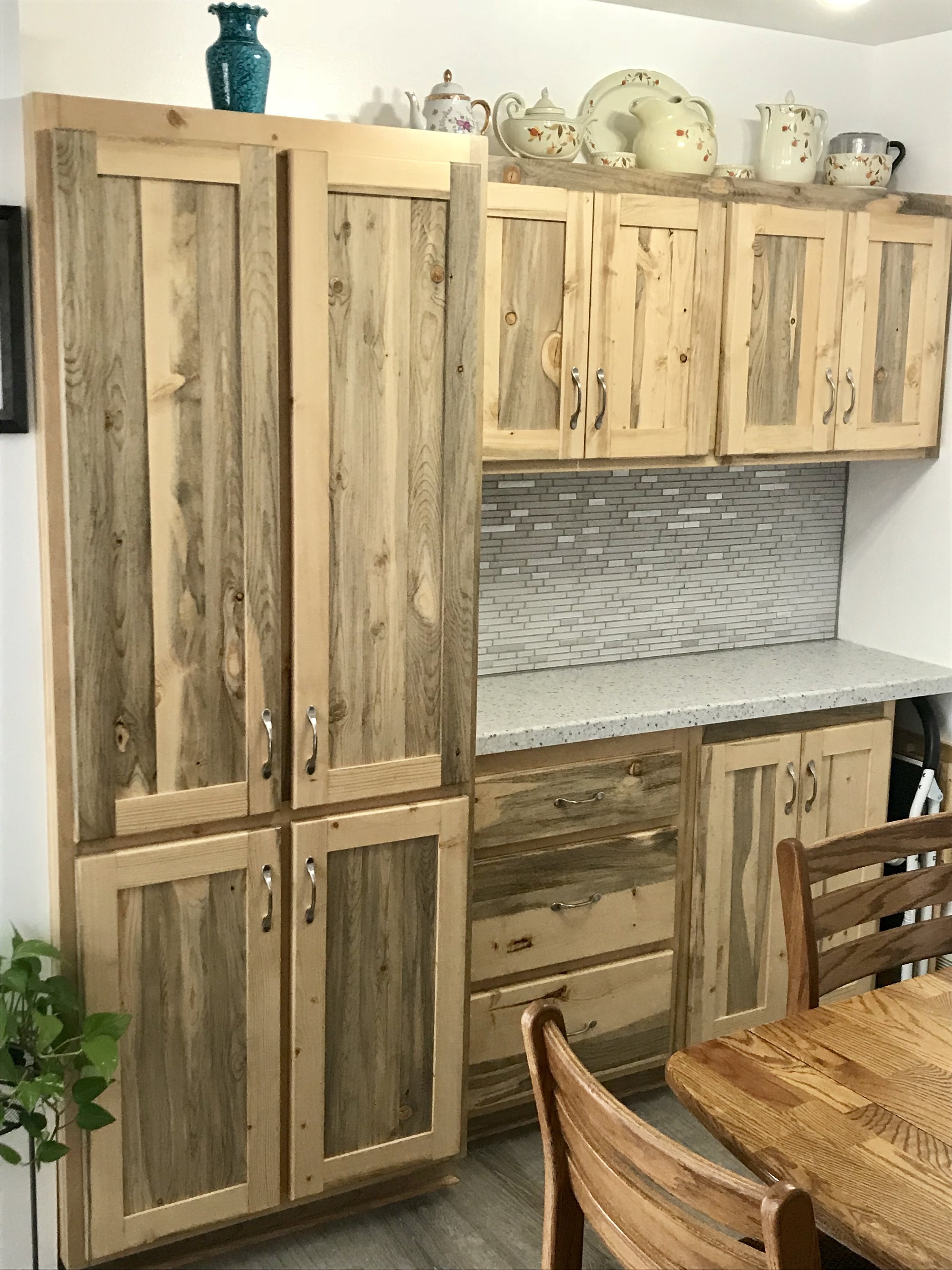 Cabinetry made using Colorado beetle kill pine