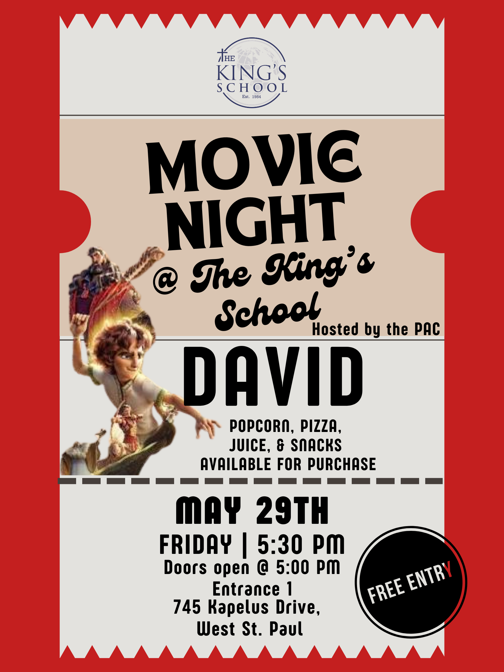 MOVIE NIGHT @ THE KING'S SCHOOL