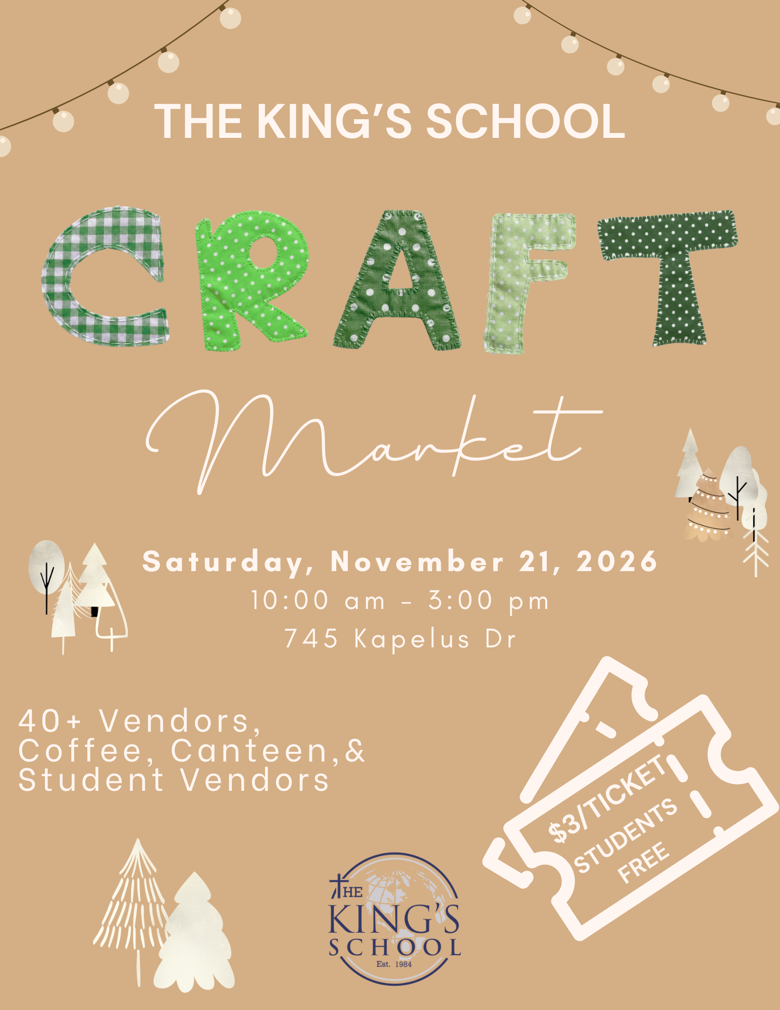 The King's School CRAFT MARKET 2026