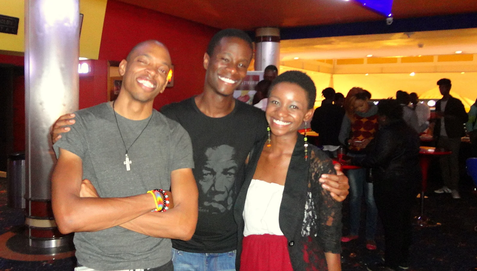 Classic fangirl smile with director Jim (left) and Denzo