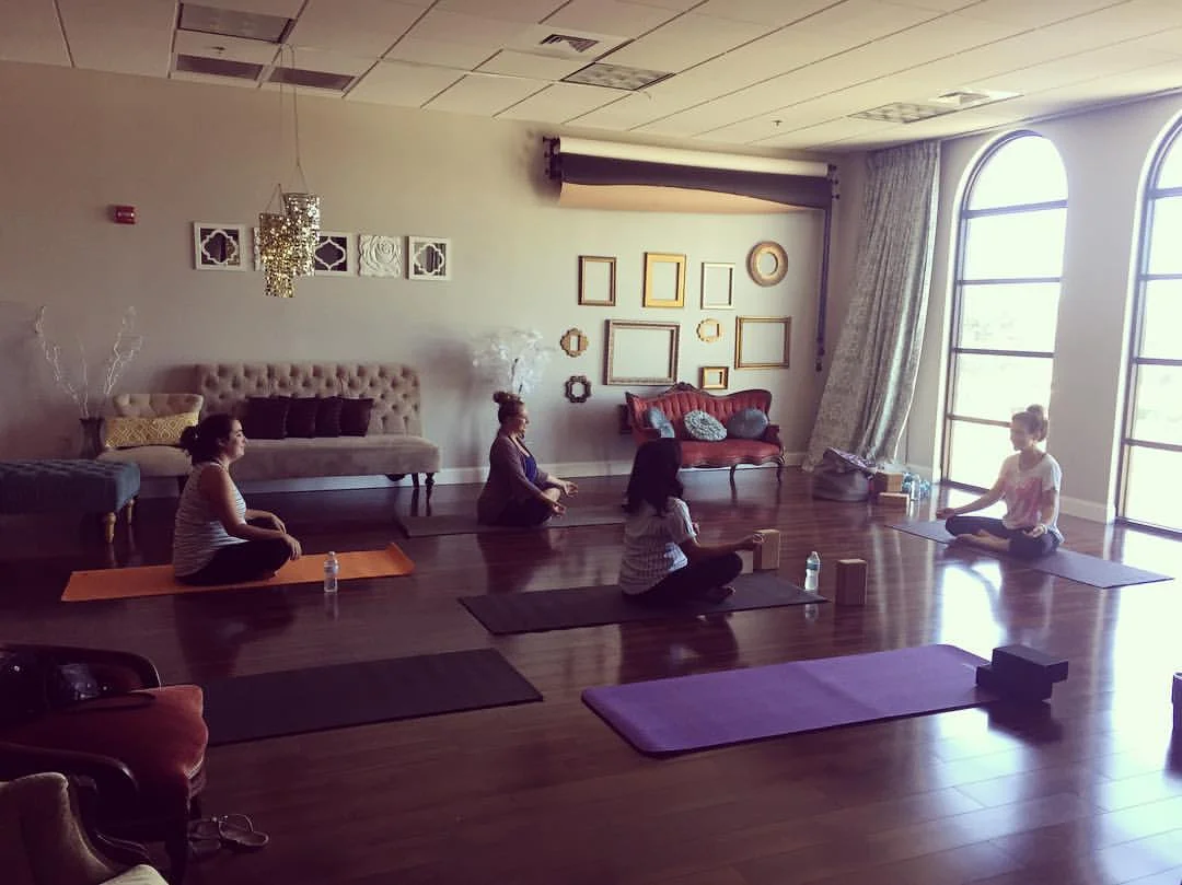 Prenatal yoga class taught by Carrie