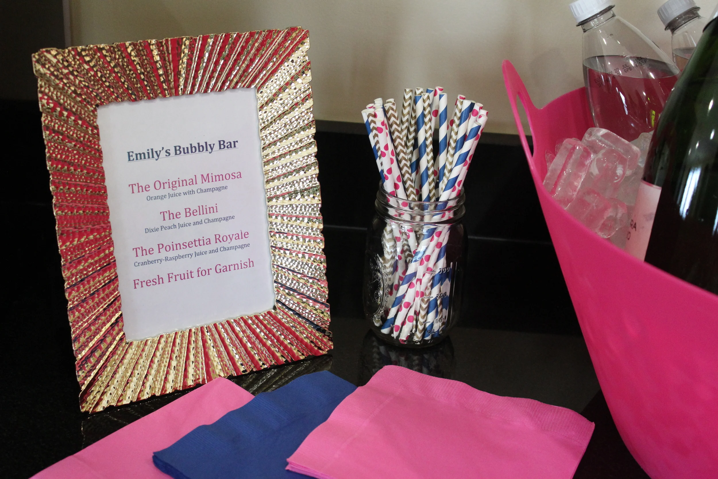 The Bubbly Bar had all the perfect fixins to make an awesome Saturday morning drink! 