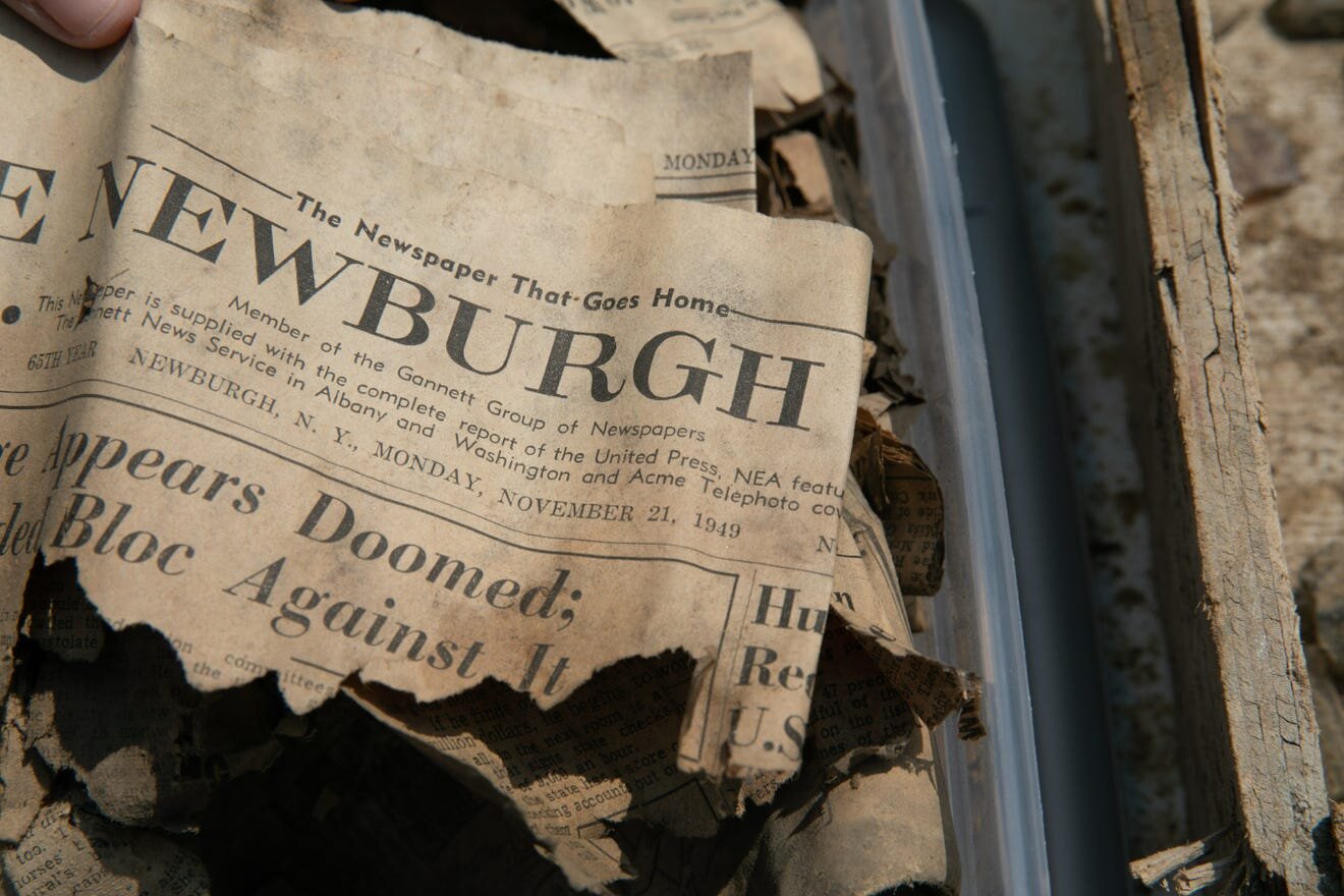 300-year-old bits of history unearthed at Weigand's Tavern in Newburgh.