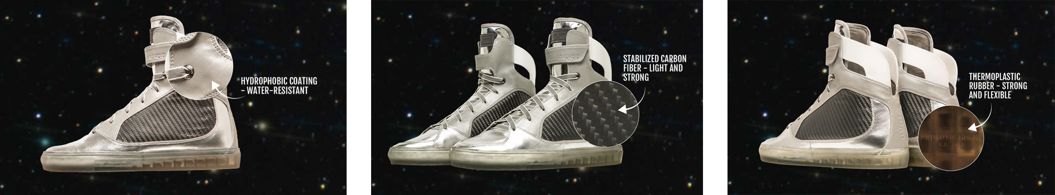 The advanced materials used in the sneaker