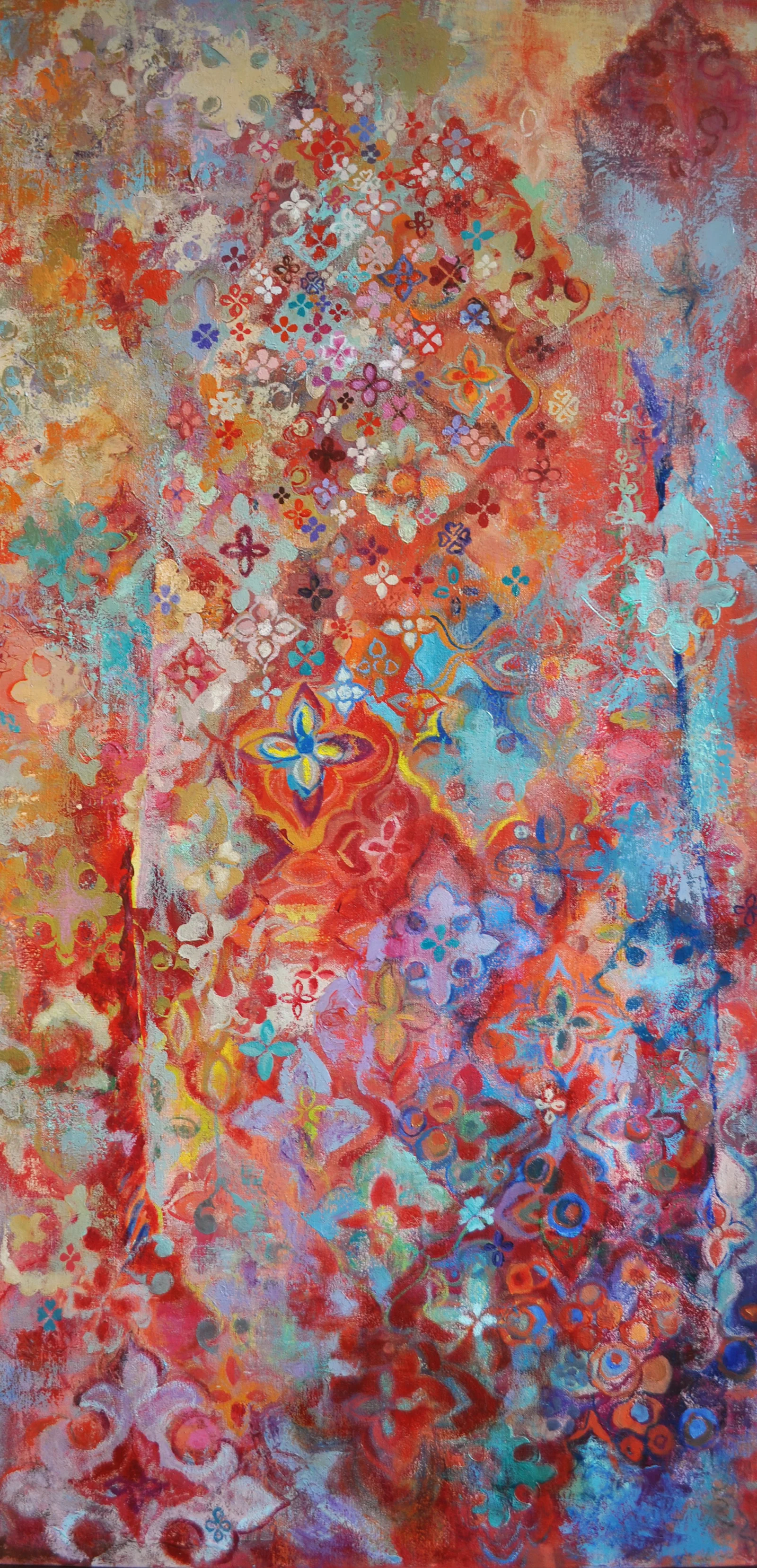 Concealed, 2008. Acrylic and Oil on canvas, 24" x 48".