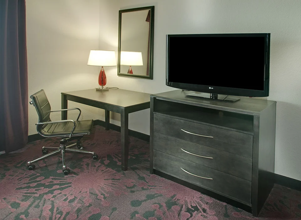 TG-0805B ADA Desk & TG-0802C TV Chest